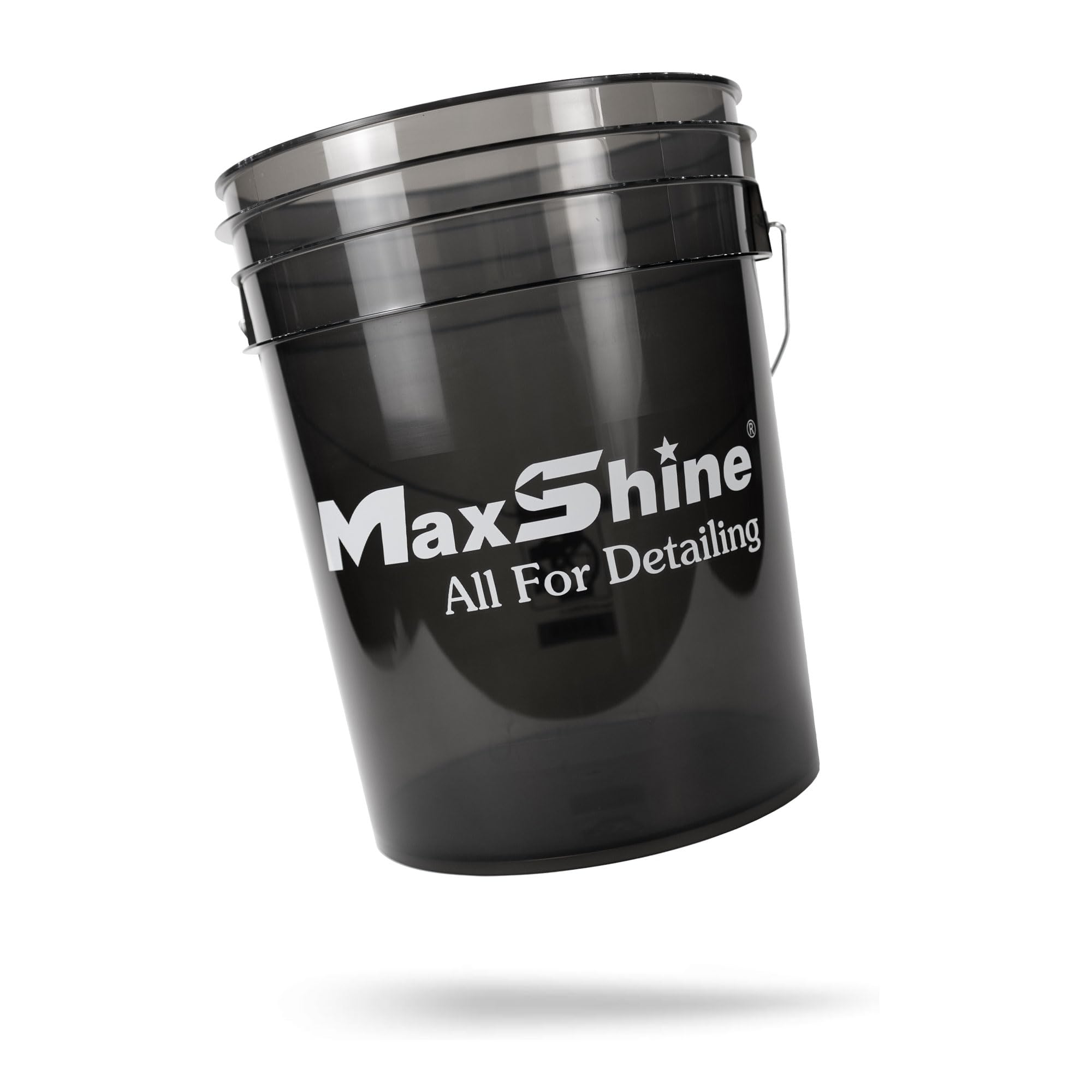 Maxshine 5gal Universal Black Detailing Bucket - Car Wash Bucket for Scratch-Free Washing, Garage Storage & Detailing Tools – Holds Soap, Foam Cannon, Microfiber Towels & More