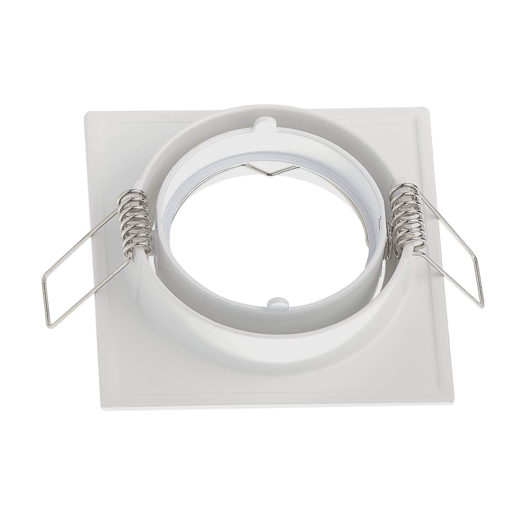 Juego de 6 focos LED empotrables blancos rectangulares 6,5 W blanco neutro 230 V plano – Foco empotrable orientable y – 75 mm orificio empotrable