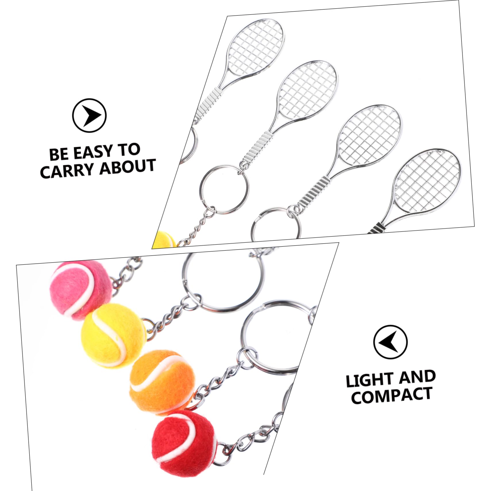 BESPORTBLE Ciondolo Portachiavi Mini Tennis Accessori Chic Per Amanti Sport Portachiavi Resistente E Creativi