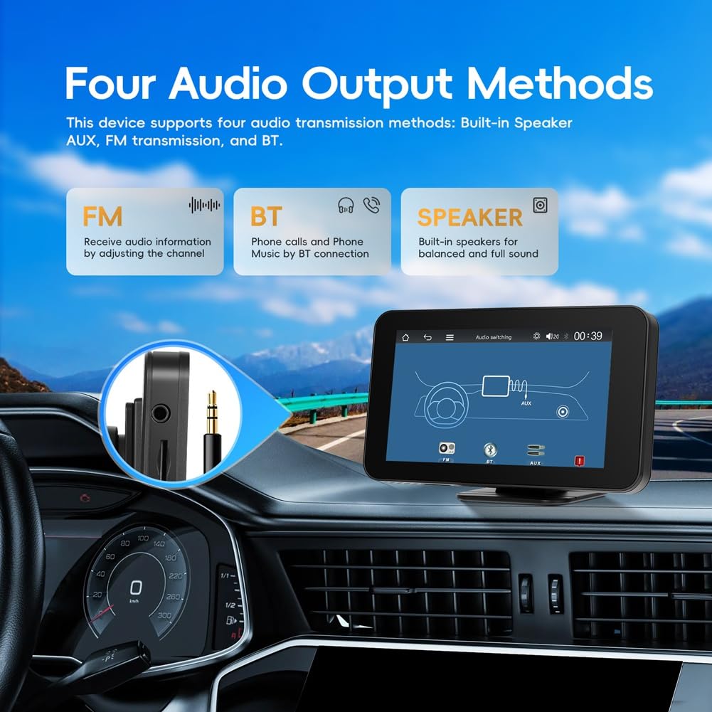 4,7'' Auto-Monitor CarPlay CarPlay Android Auto EQ Sound Armaturenbrett Screen Player Screen Player
