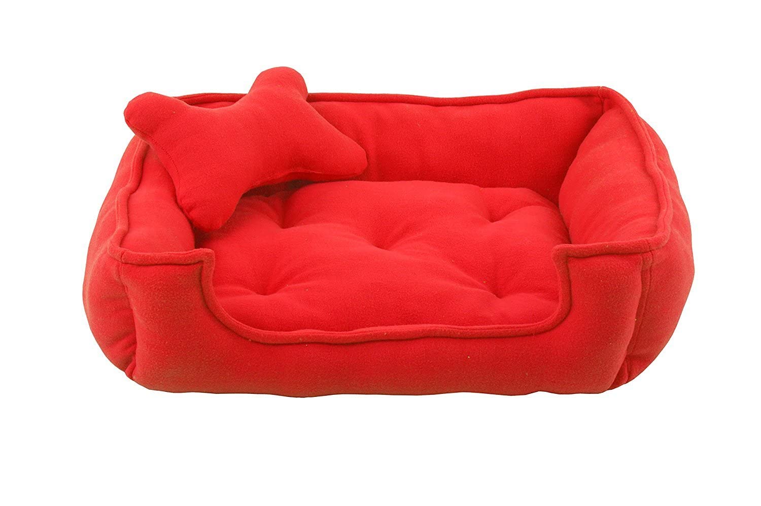 Fluffys Luxurious Reversible Polyester Filled Dog and Cat Bed (M, Beige) (Red, Medium) (B07DRHBR6T) Amazon Price History, Amazon Price Tracker