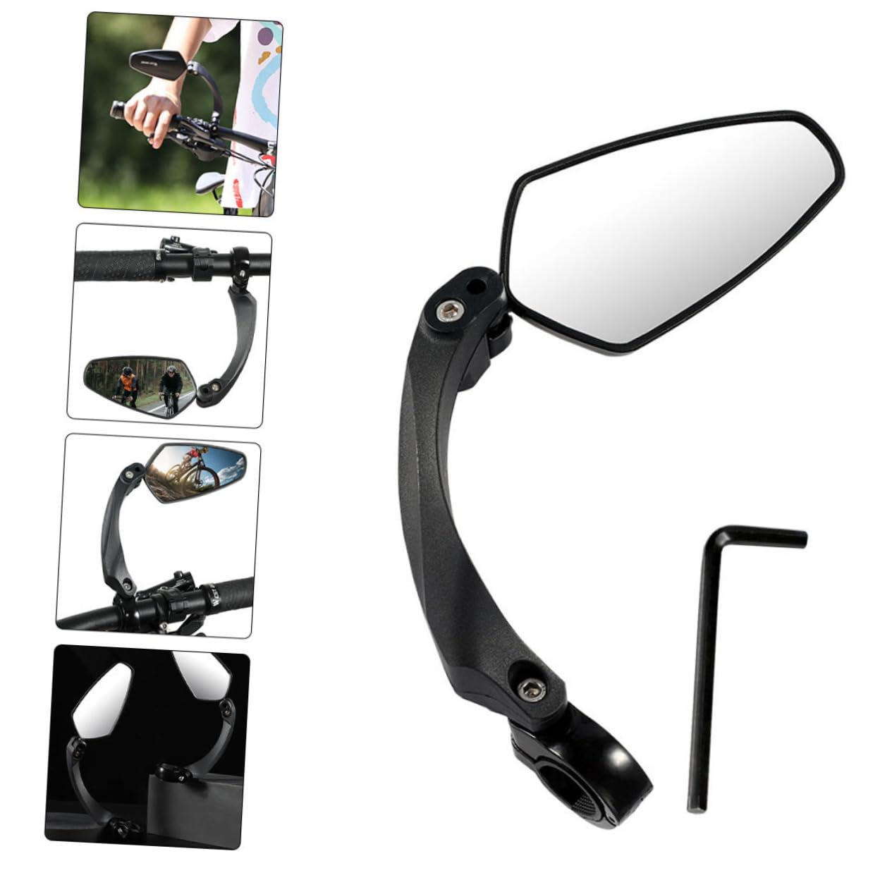 Abaodam 2pièces Rétroviseur De Vélo Rotatif Pour Guidon Miroir Réfléchissant Pratique Et Léger Pour Cyclisme Accessoires De Sécurité Pour Vélos Électriques Et Montagnards