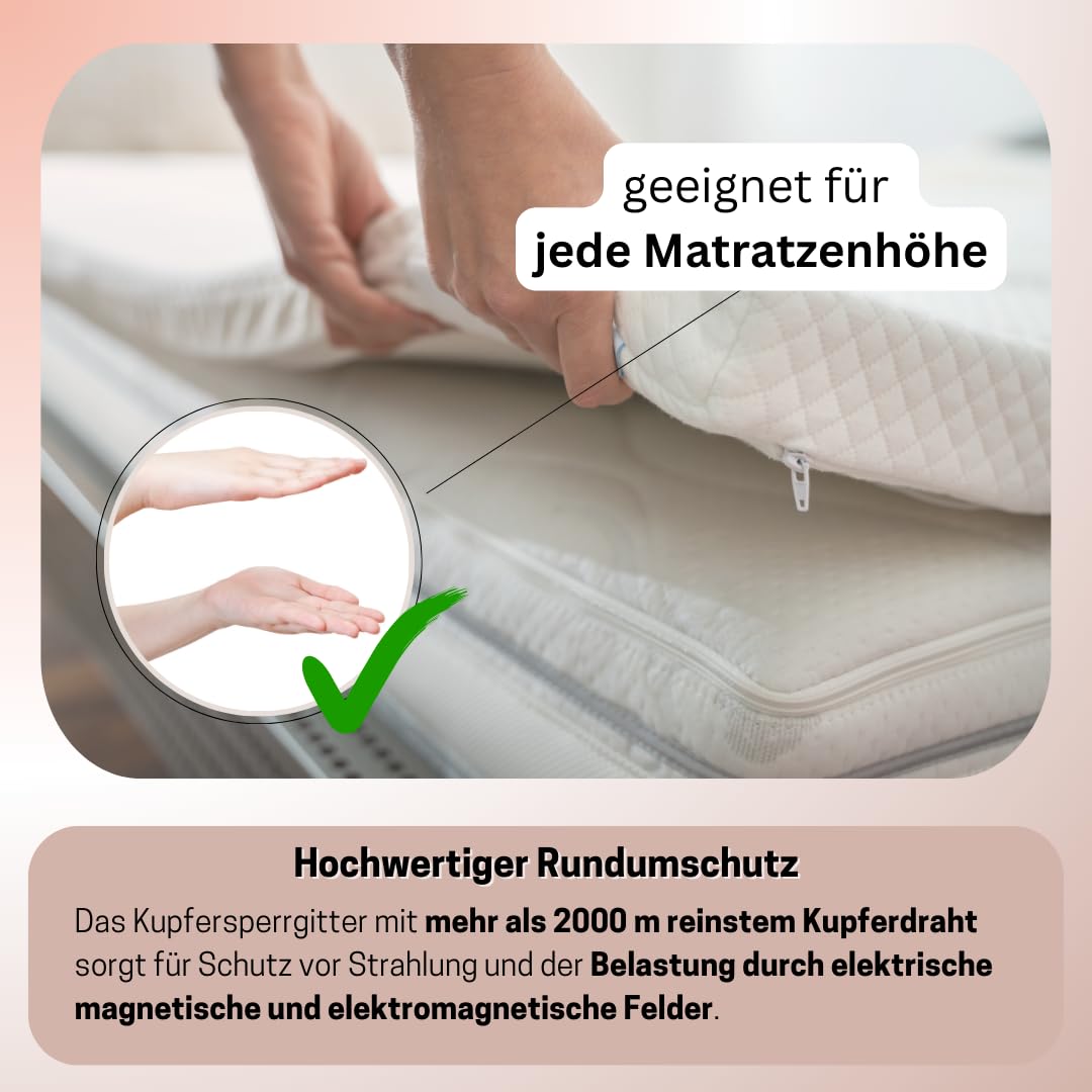 MEDOSAN Kupfermatte Betteinlage | mit über 2000m reinstem Kupferdraht | praktisch und flexibel nutzbar