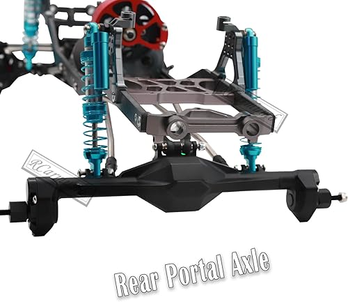 Miniatura 4 de Rcarmumb Pieza de actualización del eje del portal delantero y trasero RC para 110 Crawler Axial SCX10 ISCX10 II RGT 86100 Redcat GEN8 aleación de