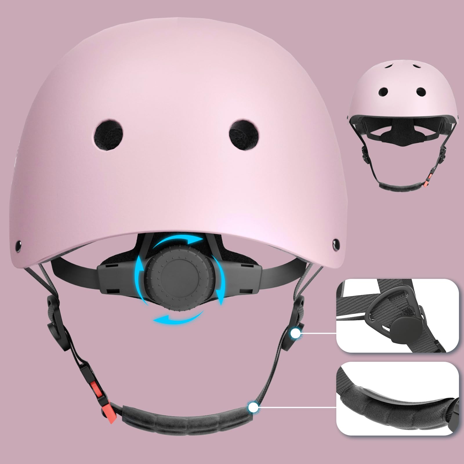 Glaf Baby Bike Helmet Toddler Kids Helmets for 1+ Years Old Infant Girls Boys Multi-Sport Helmet for Cycling Bicycle Skateboard Adjustable and Lightweight 2 Sizes — view 4