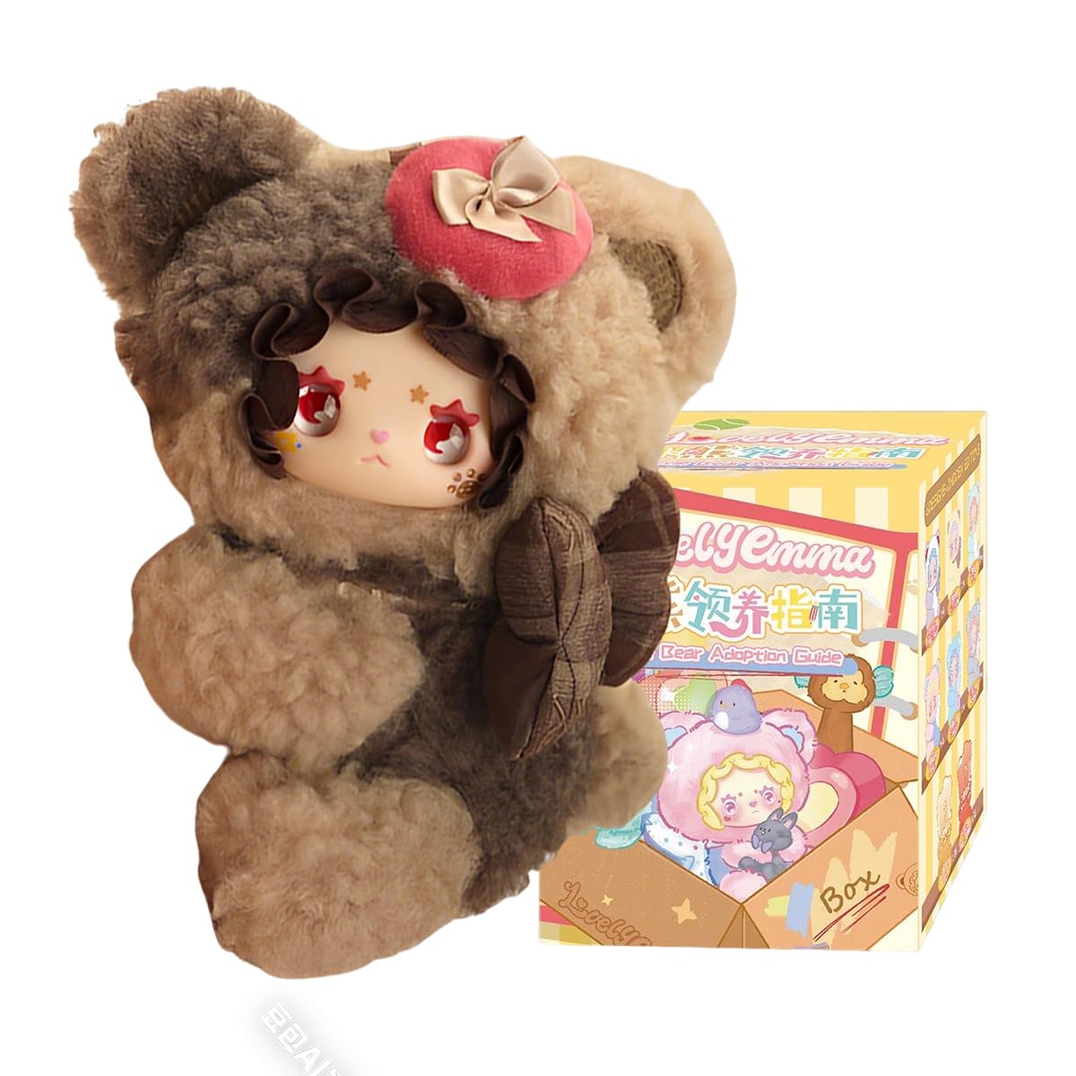 Lovely Emma Little Bear Adoption Guide Series Blind Box Action Figures Mystery Box Cute Random Toys Birthday Gift Christmas Collectible Toy for Desktop Ornaments, 1PC