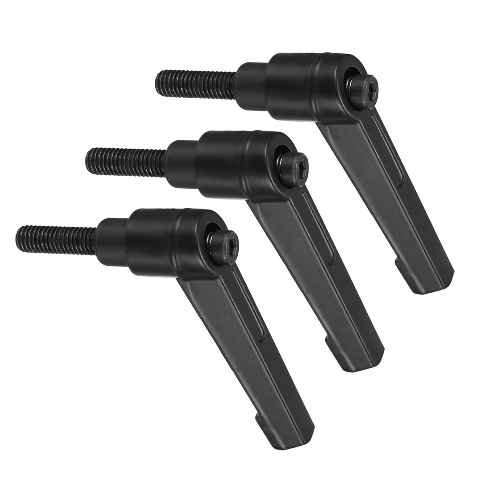 Clamping Lever Handles, M6 x 20mm Male Thread, Adjustable Quick Release Locking Rotating Bolt Knobs Black - (Applications: for Lathe Machinery), 3-Pieces