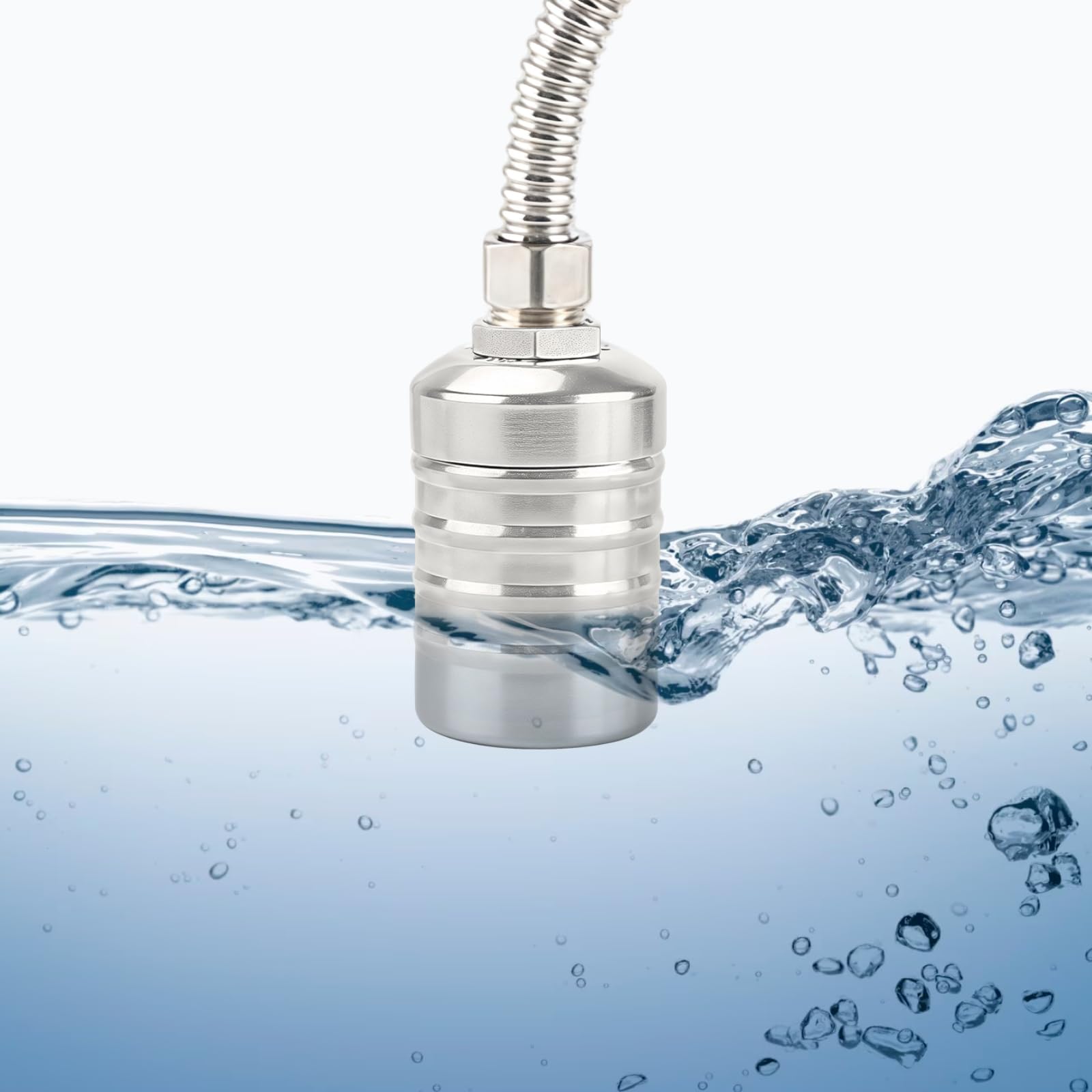 Valve à flotteur en acier inoxydable, contrôle automatique du niveau d’eau, connecteur 1/2 pouce à 3/4 pouce, pince de fixation à bord étroit, usage sans électricité, résistante à la rouille