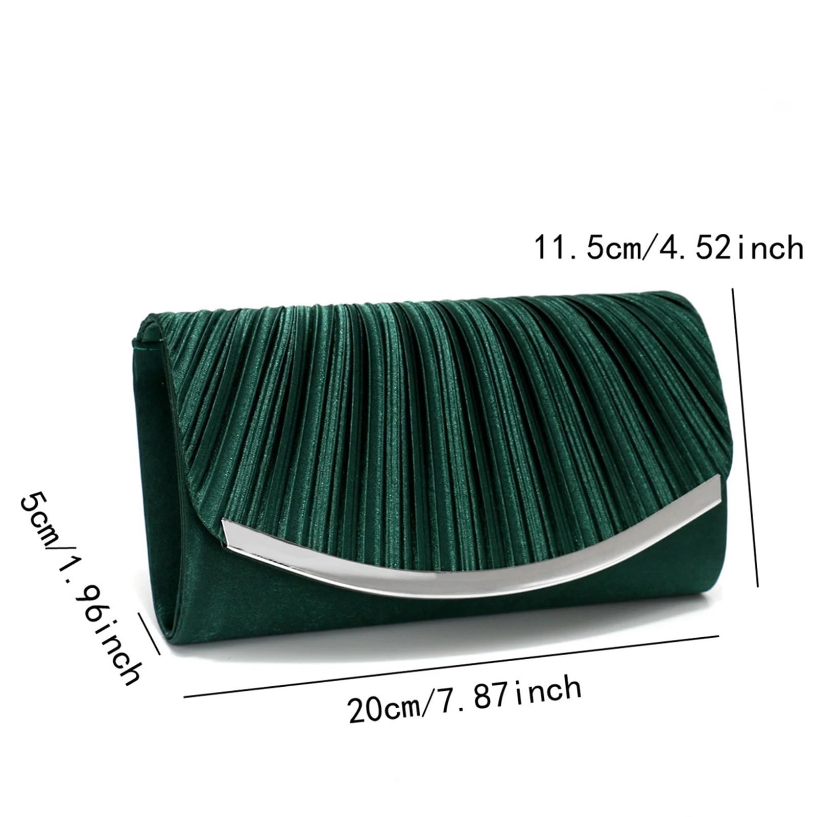Bolso Mano Mujer Bolso de mano tipo sobre for noche, fiesta, boda, monedero plisado