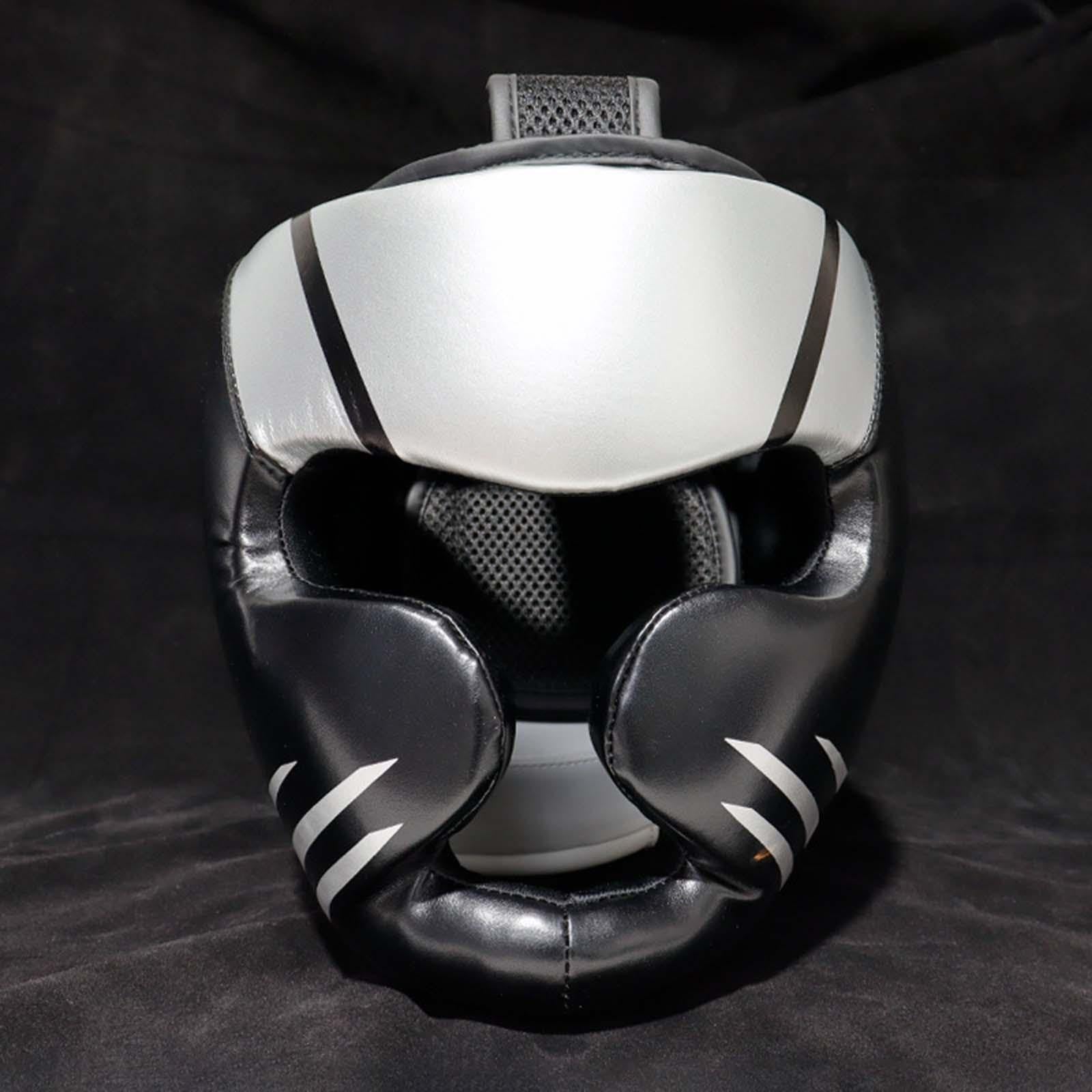 Casco da boxe Casco da boxe Bambini Adulti Uomini Donne Ragazzi Ragazze Taekwondo Regolabile Imbottito MMA Copertura completa Per sport Protezione per il viso traspirante per arti marziali