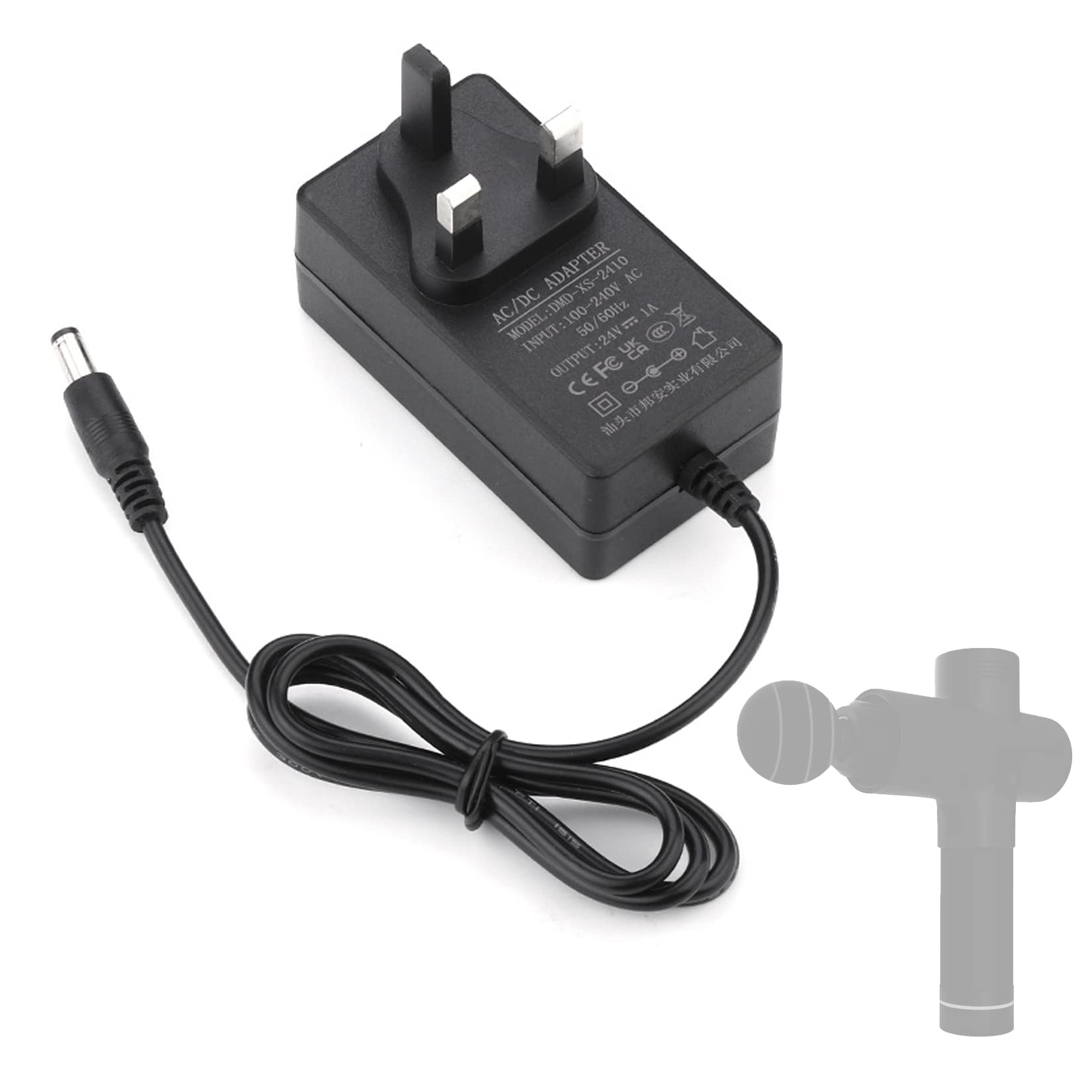 Upgrade Percussion Muscle Massager Charger - 24V 1A Massage Gun Charger