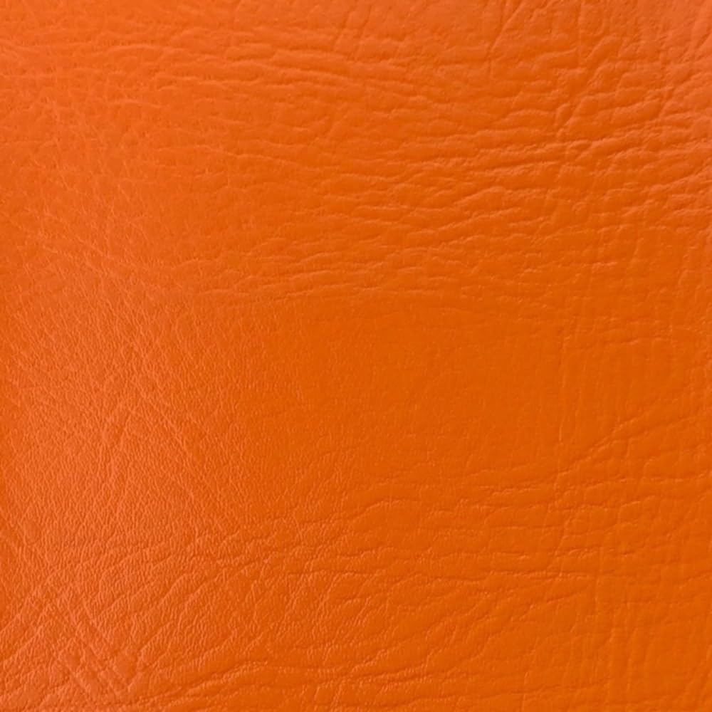 Leatherette Vinyl Fabric Fire Retardant Faux Leather Upholstery Material 140cm Wide (Price Per Metre) (Orange)