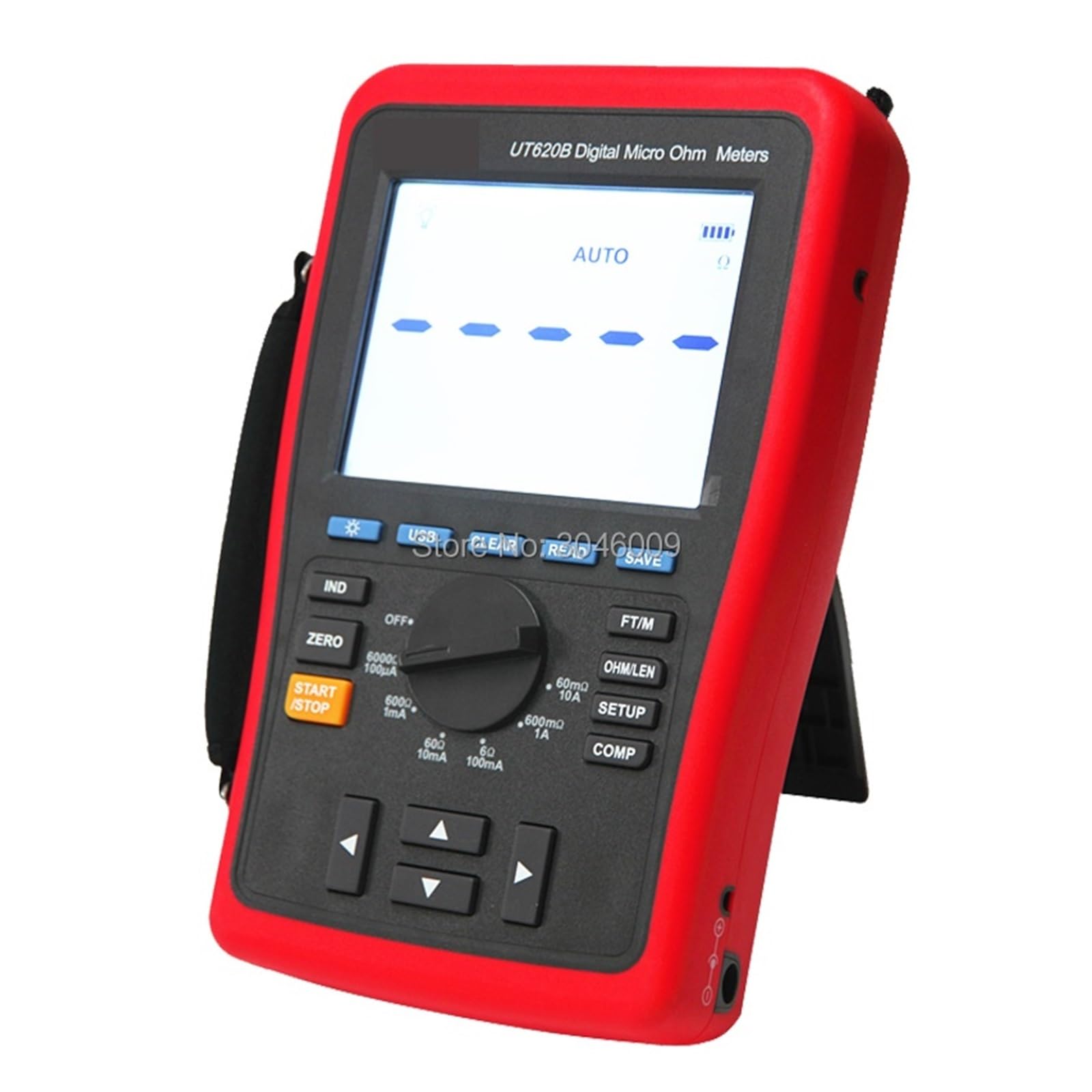 Tester Elektryczny, UT620B DC Tester Niskiej Rezystancji, Czteroprzewodowy Pomiar, Przechowywanie Danych, Pas Transferowy USB, Podświetlenie