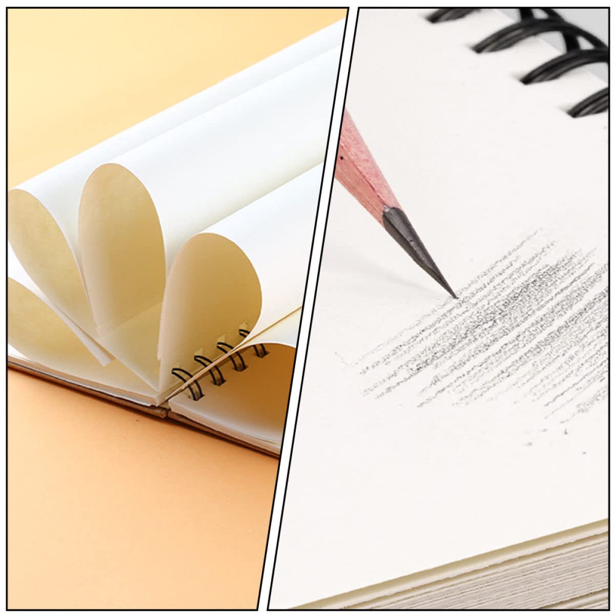 Angoily 1pezzi Libro da Disegno Spirale per Ragazza Album da Disegno Quaderno Portatile Leggero per Studenti Pittura e Schizzi
