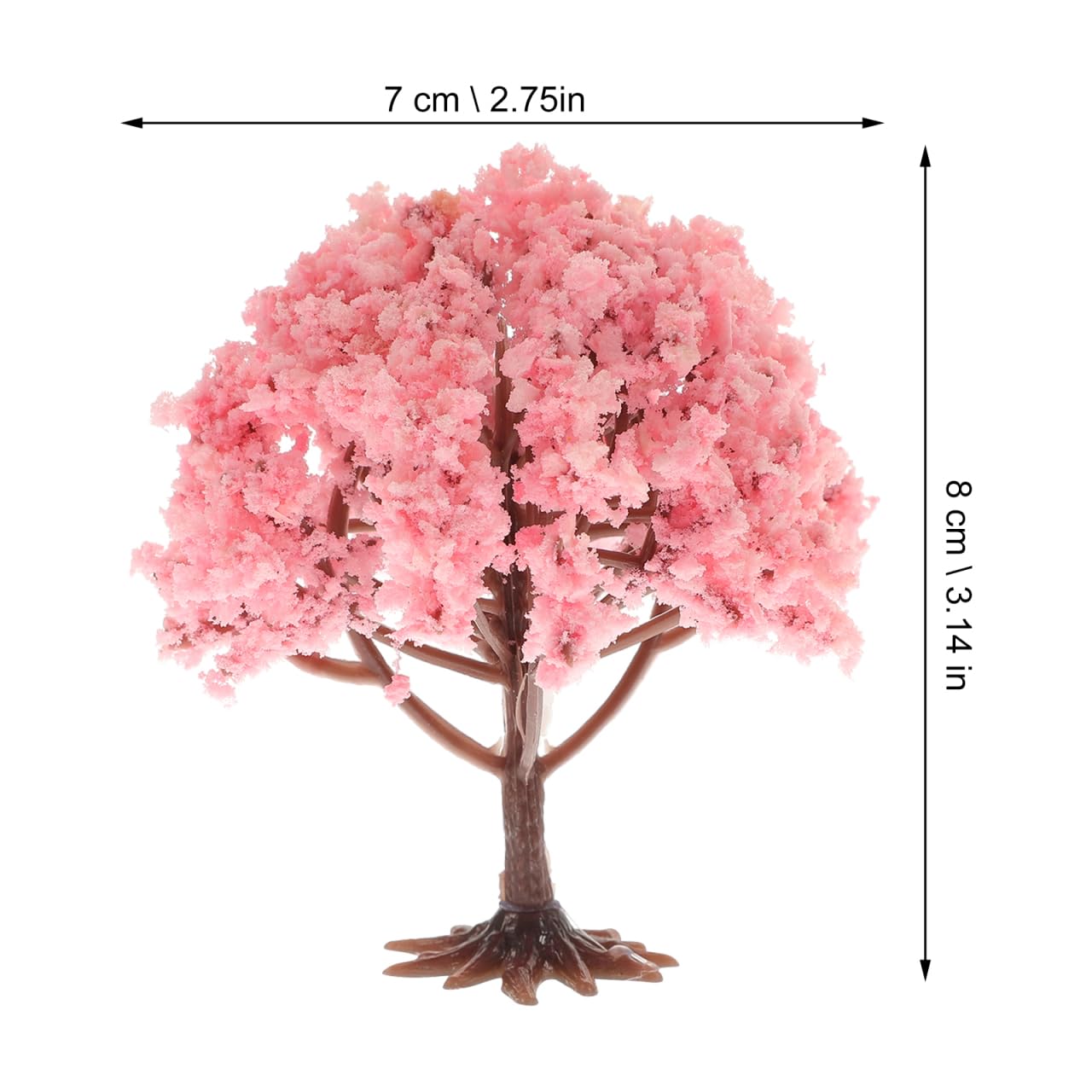 Angoily Arbre Miniature Simulé Blanc 8X7X7 Cm pour Maquettes Et Décorations Plante Artificielle Extérieur pour Paysage Et Jeux Créatifs