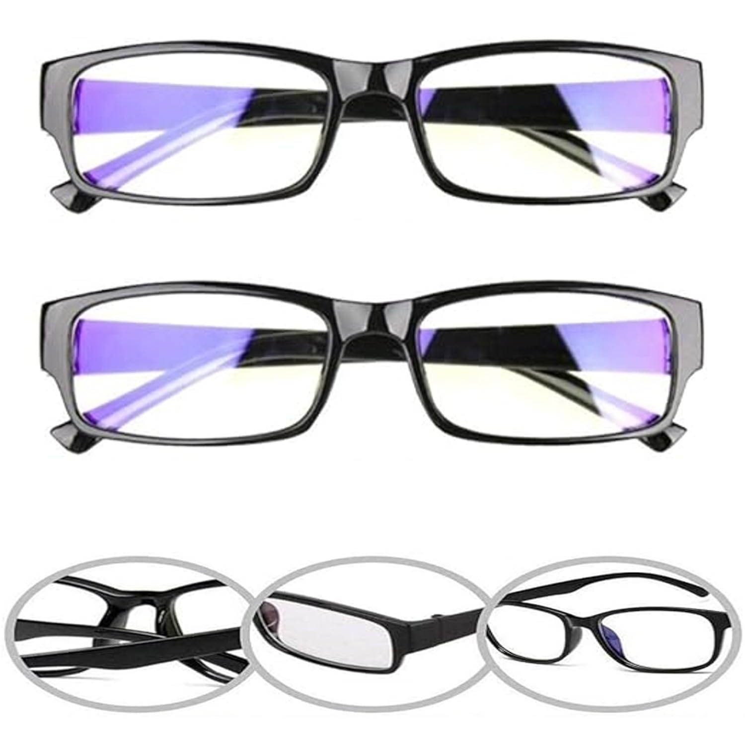 Krivety One Power Readers Glasses For Women Men Flex Auto Focus Optic Eye Glasses Automatically Adjustable Glasses Read Small Print And Computer Screens Magnifying Readers .5X - 2.5X
