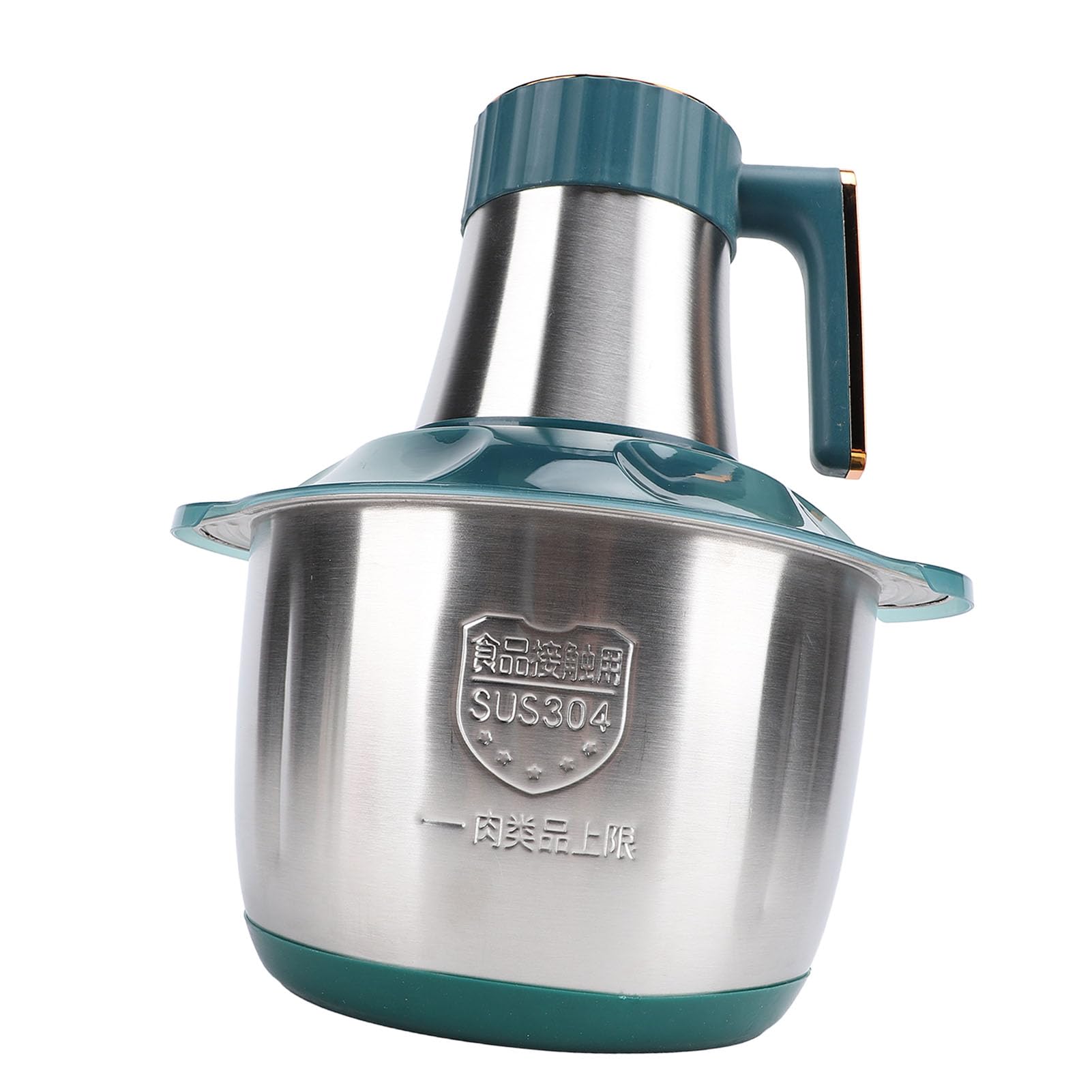 HEEPDD Procesador de Alimentos para Picadora de Carne Eléctrica, Acero Inoxidable SUS de 500 W con 2 Cuchillas, 3 Platos y Capacidad de 5 L para Moler Carne, Verduras y Frutas (Enchufe europeo 220v)
