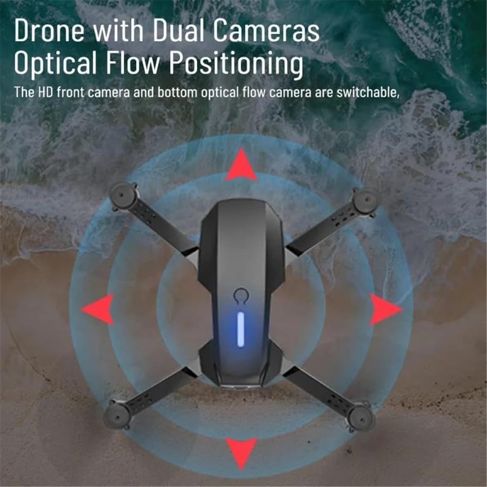 Dron e99pro z podwójną kamerą hd 1080p i funkcją utrzymywania wysokości, przyjazny dla początkujących — długi czas pracy baterii, ładowanie przez usb, idealny prezent na zewnątrz