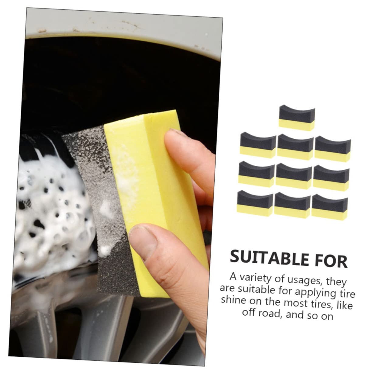 4 Sätze Autowaschschwamm Tücher Bausatz Für Autowachs -Pads Waschanlage Unterlage Schaum Auto Schwamm Auto Reinigungsschwamm Produkte Verbund Pe 10 Stück * 4