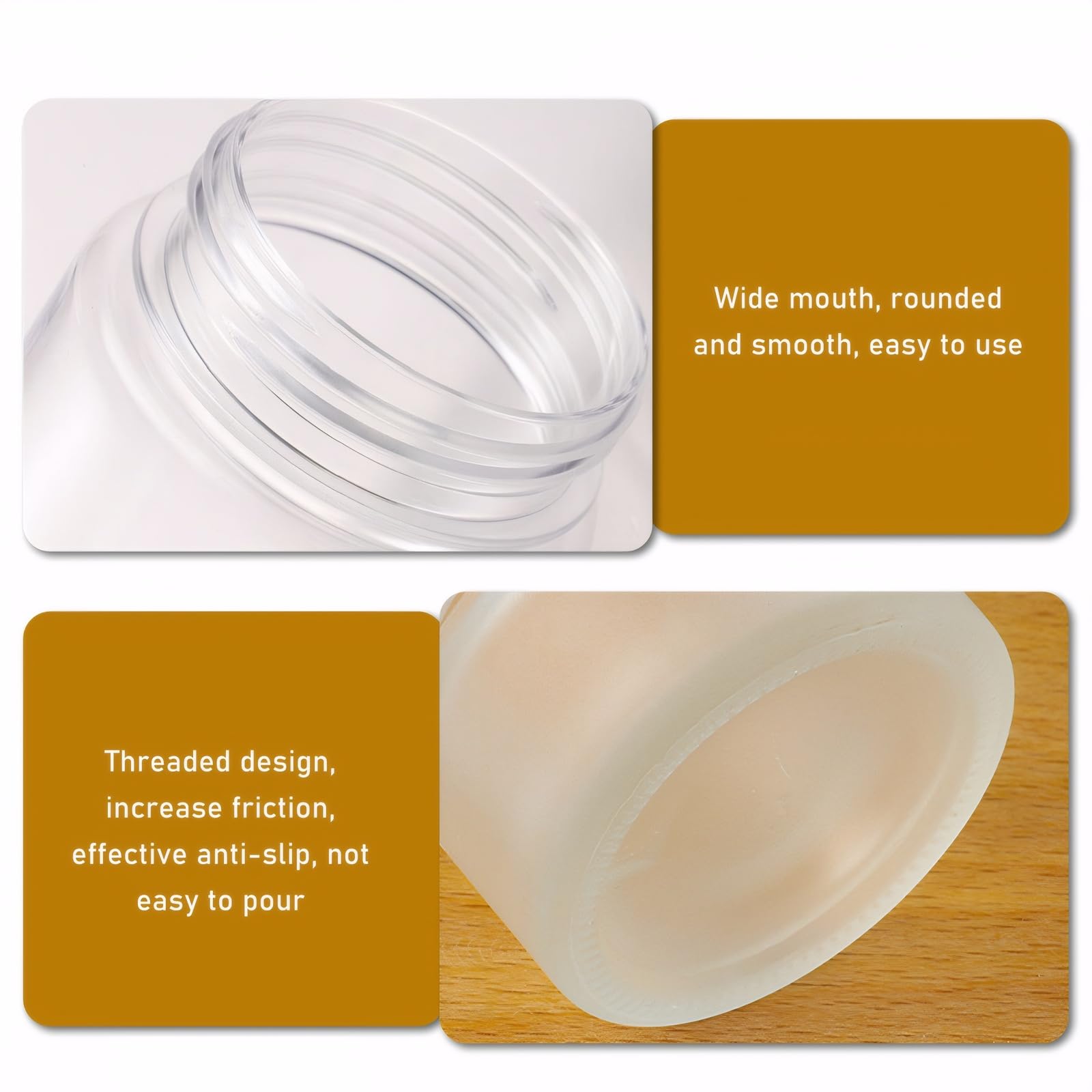 10PCS 5ml Small Glass Jars With Lids, Cosmetic Containers with Bamboo Lid, Reusable Lip Balm Containers Empty - Image 4
