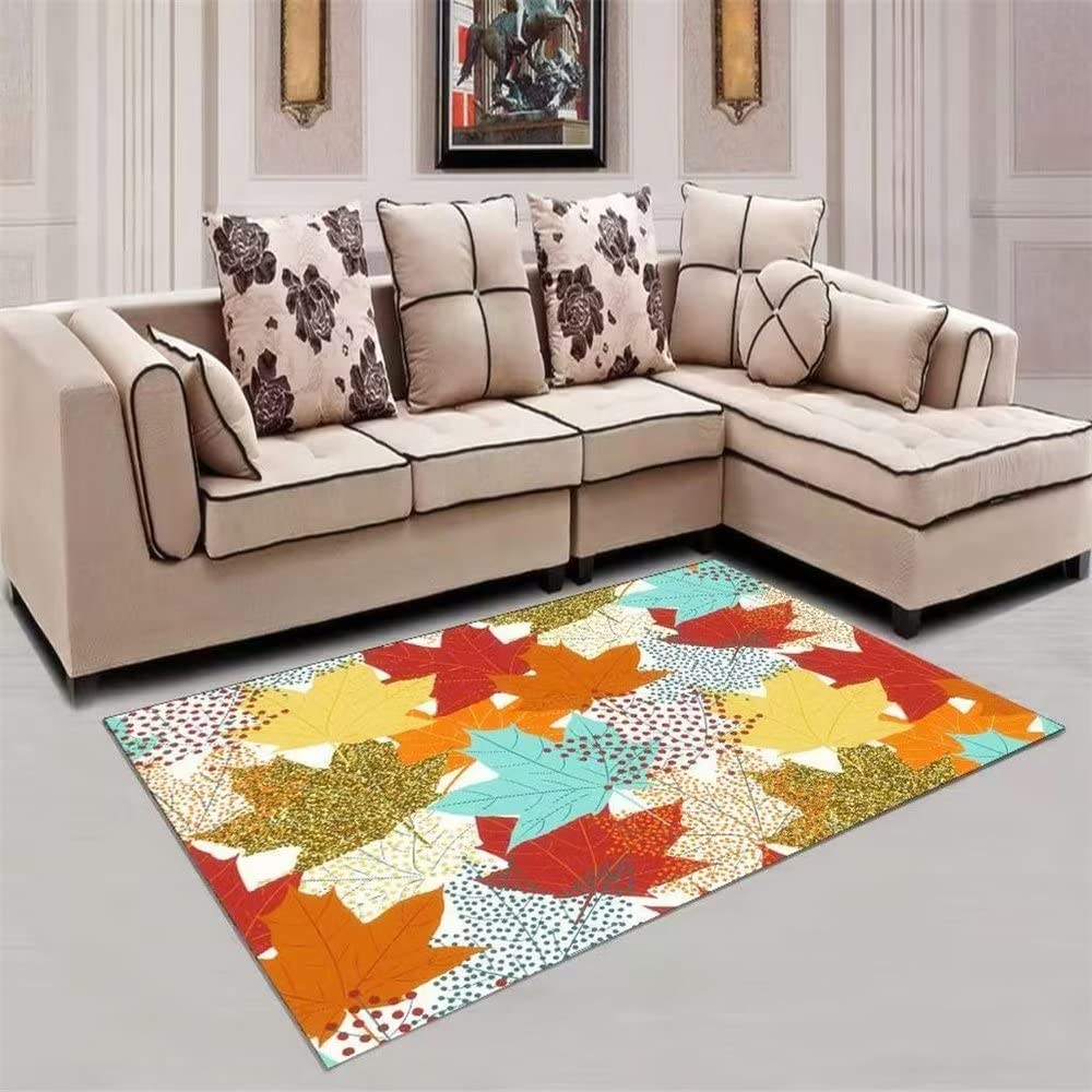 Tapis de chambre garçon rouge érable pour dynamiser un coin bureau d'enfant