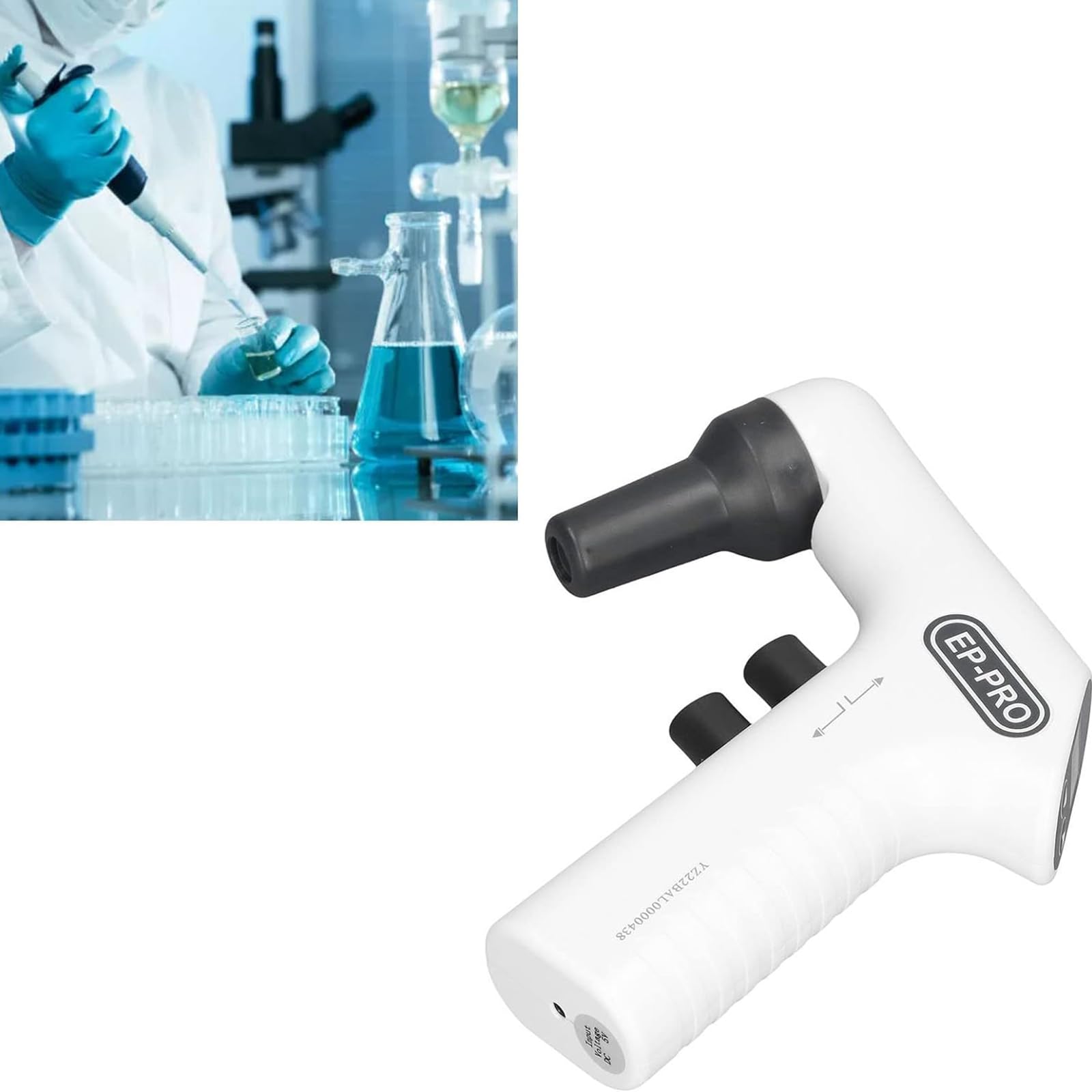 NGARY Pipettatore Elettrico, Pipettatore Automatico Digitale da 0,1-100 Ml con 2 modalità di Drenaggio E 6 velocità Regolabili, Pompa di Ausilio per Pipettatrice, per Laboratorio Chimico di Biologia