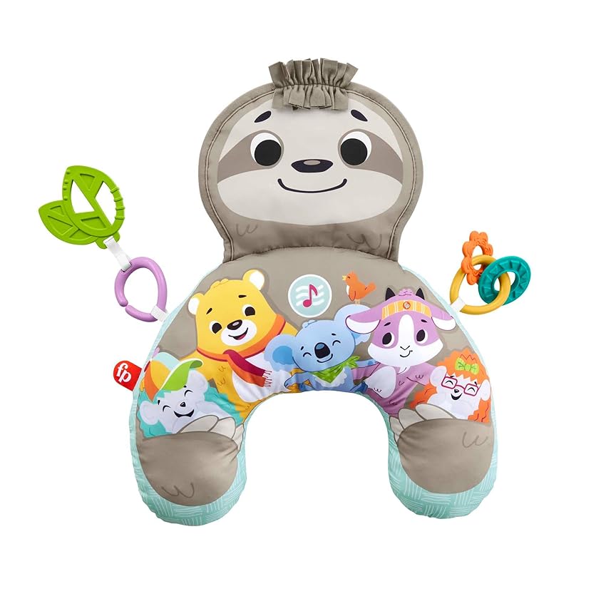 Immagine del prodotto Fisher-Price Cuscino Bradipo Dolce Relax con 10 Minuti di Musica, Vibrazioni Calmanti e 2 Giocattoli, per Neonati 0+mesi, GRR01