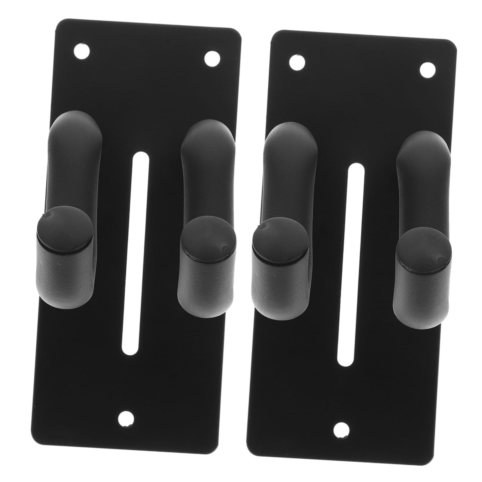 Totority Elegant Guzheng Wall Mount Hooks 2pcs Acoustic Holder Rack Iron Sponge Material Black