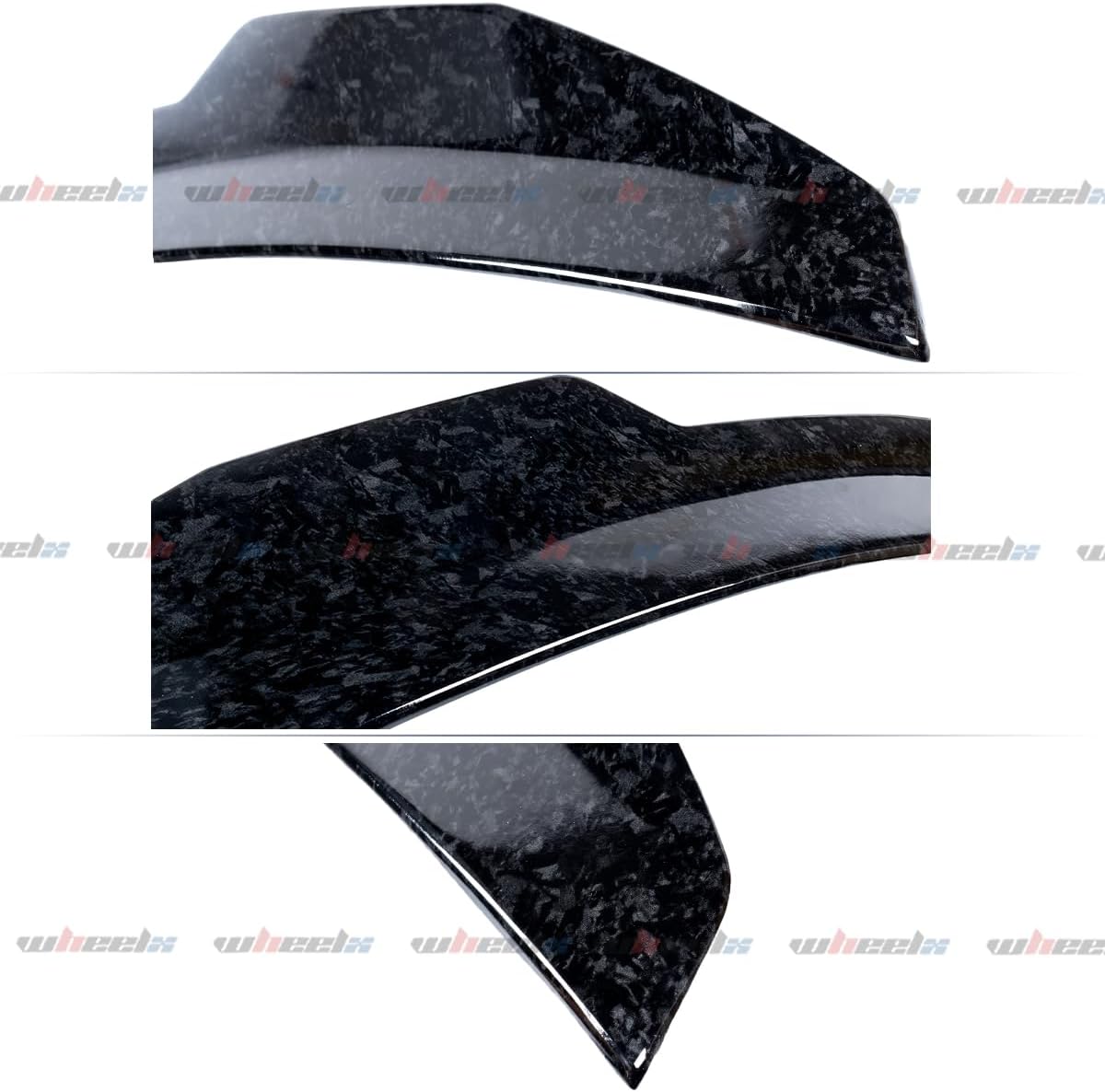 Rear Spoiler Compatible with 2008-2014 Mercedes Benz W204 C-Class, PSM Style Duckbill Fits for C180 C200 C250 C300 C350 C63 AMG, Trunk Tail Deck Lid Splitter Wing Lip (Glossy Forged Pattern)