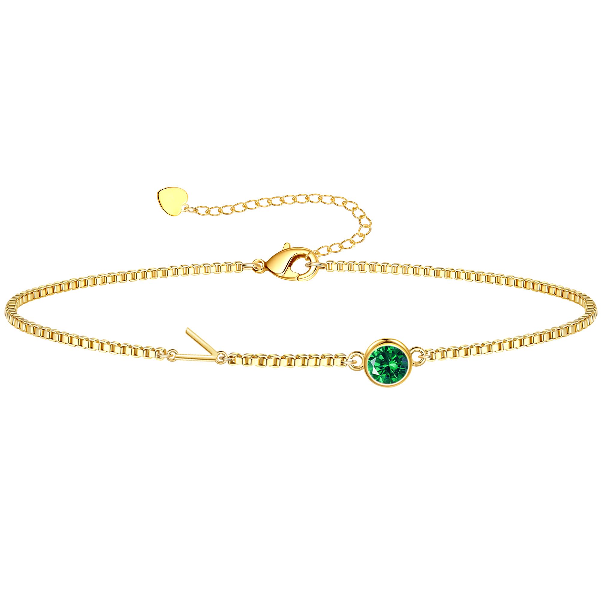Birthstone Bracelets for Women, Initial Bracelet Teen Stocking Stuffers Birthday Gifts for Teen Girls Initial Bracelet Trendy Letter A-Z Dainty Bracelet 21st 30th Mom Birthday Gift Birthstone Jewelry