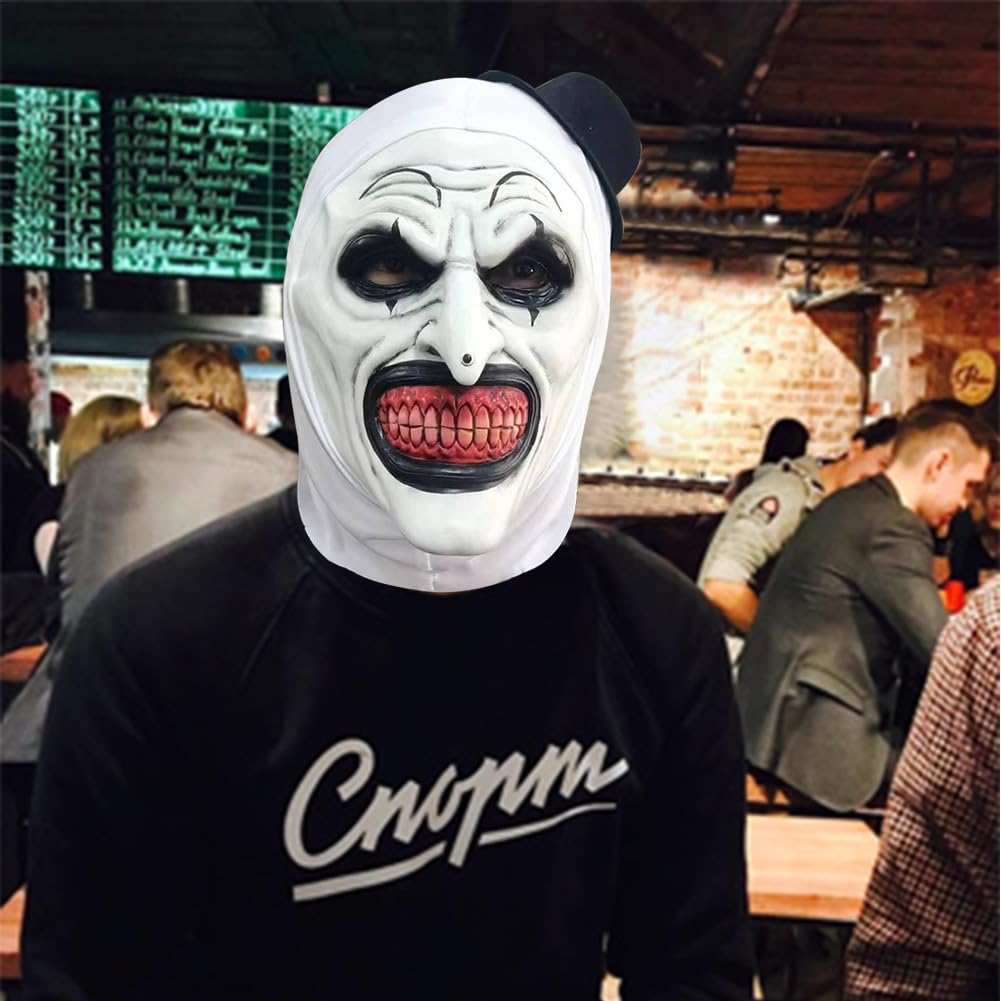 ACBAGI Clown Masks Costume Scary Halloween Masks Terrifier Mask Halloween Joker Mask Party Cosplay mask for adults (scary style 2) - Image 3