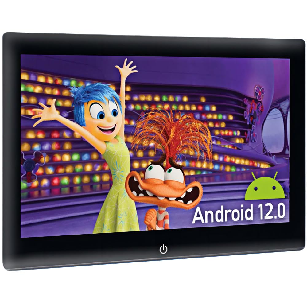 10.1 Inch Android 12 Portable Car TV Monitor for Back Seat Tablet With Wifi Touch Screen Support Phone Control with Bluetooth/USB/HDMI IN