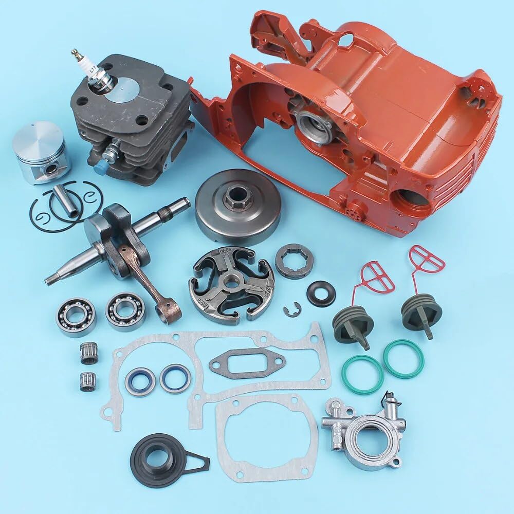 Kit de cilindro de 50mm de tambor de embrague de cigüeñal, for Husqvarna, 362 365 371 372, tapa de bomba de aceite de motosierra, piñón de rodamiento de sello Kit de sellos de cojinetes
