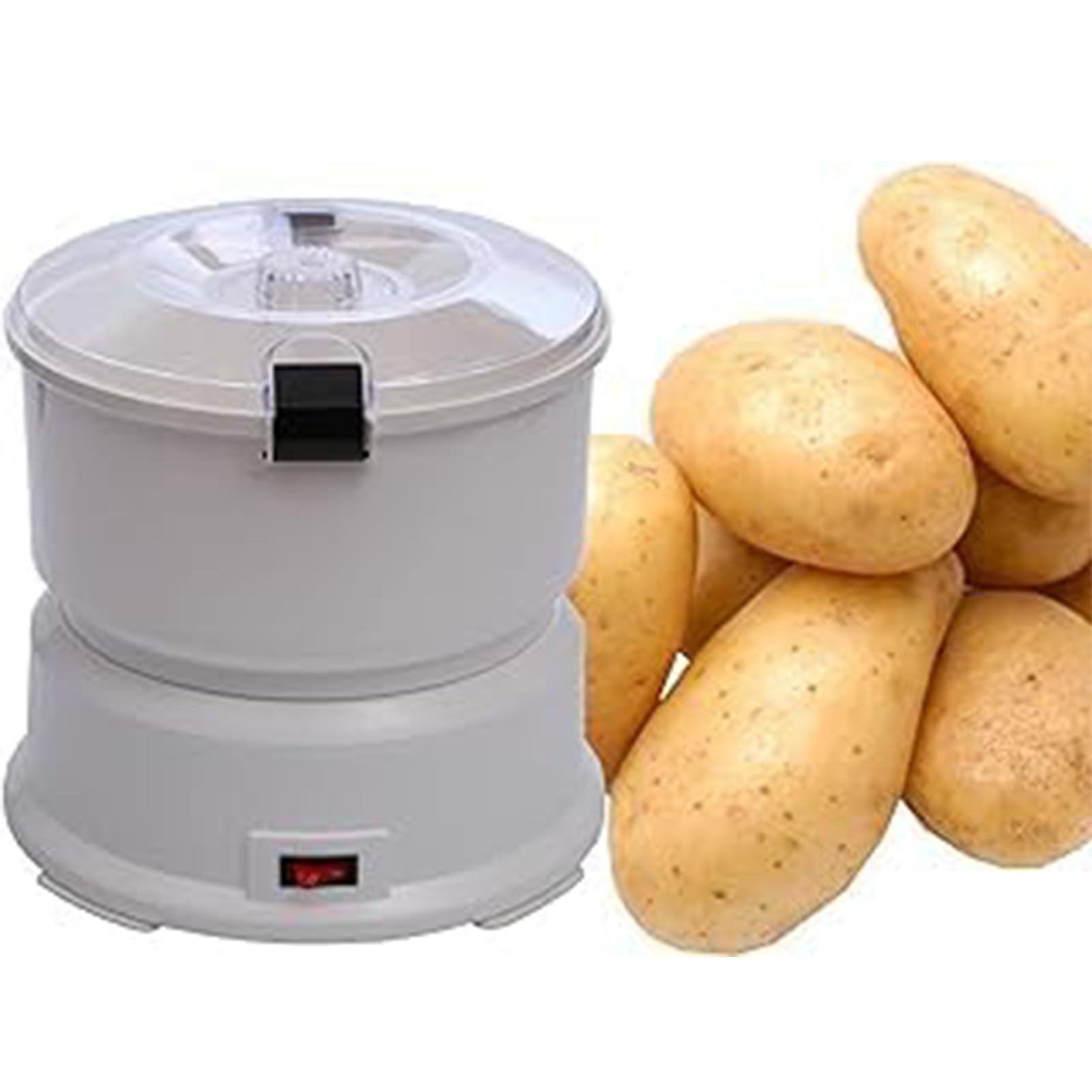 Pelapatate Elettrico,2 in 1 Macchina Automatica per pelare Le Patate,pelare Le Patate e asciugare Le Verdure,pelapatate con Un Pulsante per Uso Domestico Cucina Ristorante Uso Commerciale