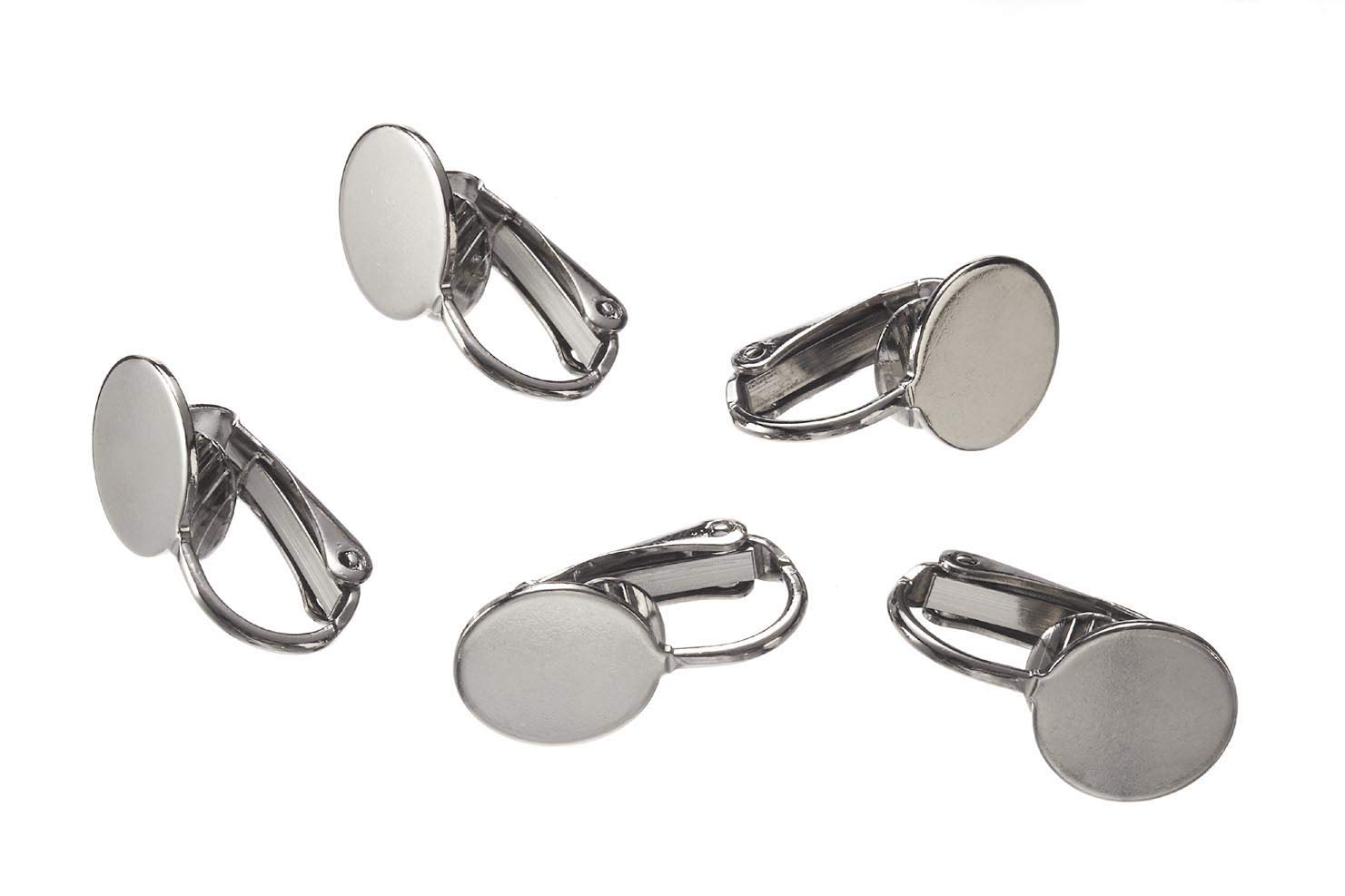 Jewelry Designer 1913-18 Earclip Steel Silver 10Mm 6Pc