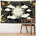 Tapisserie psychédélique soleil et lune tenture murale rêve mystérieux hippie esthétique chambre décoration de la maison A4 180x200cm