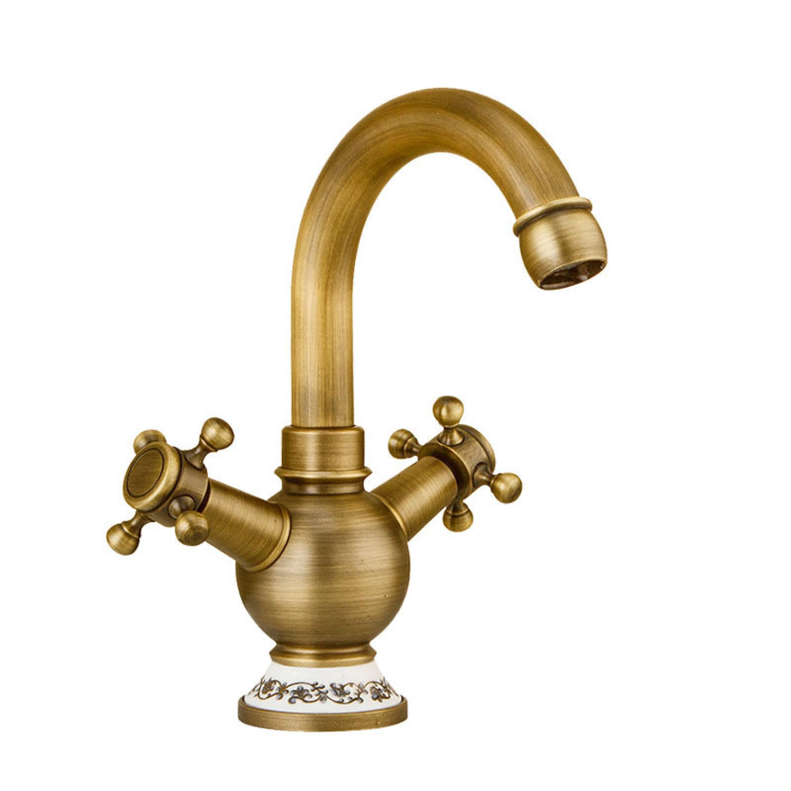 Fanjubei Antique-Style Dwarf Antique-Style Double-Handle Vegetable Washing Basin Hot And Cold Water Faucet