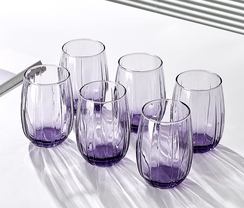 ショットグラス　紫　3個　アンティーク　ワイングラス形　気泡入り　ゆらゆら硝子 ショットグラス 紫 3個 アンティーク ワイングラス形 気泡入り