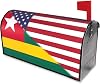 American Flag and Togo Flag Letter Box Dustproof Cloth Cover Mailbox Magnetic Protective Cover Post Box Patch Wraps