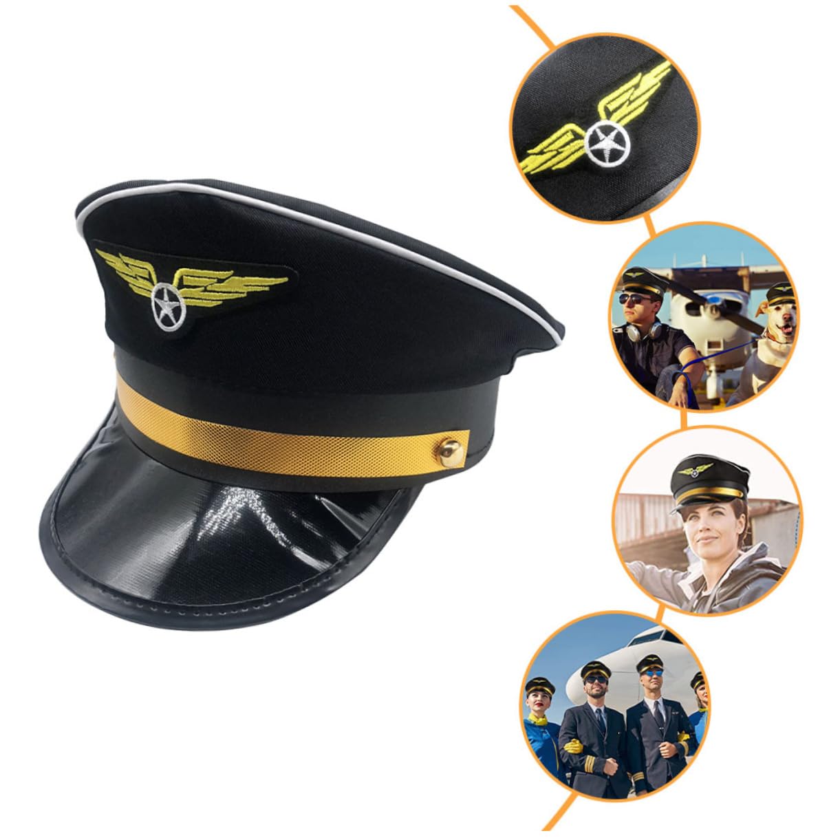 Healeved 10 Pezzi Cappello per Cosplay e Accessorio Costume Adatto per Feste Halloween Regolabile e Confortevole Blu