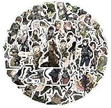 FoxYaye Sexy Military Anime Women Stickers - Anime Army Hot Guns, Waterproof Durable Reusable Vinyl Decals, 10, 20, 50, Water Bottle Bike Bumper Luggage Skateboard Graffiti (50)