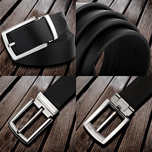 Image of ZORO formal /casual black genuine leather belts for mens- 1 year guarantee, Gift for gents