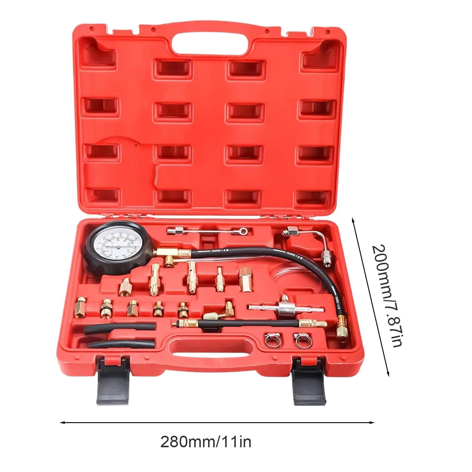 Tester Compressione Motore Manometro Compressione Iniettori 0-10 Bar | Strumento Diagnostico Iniettori Olio Per , Auto, Camion, Moto, Garage Domestico, Officina, Meccanici E Tecnici