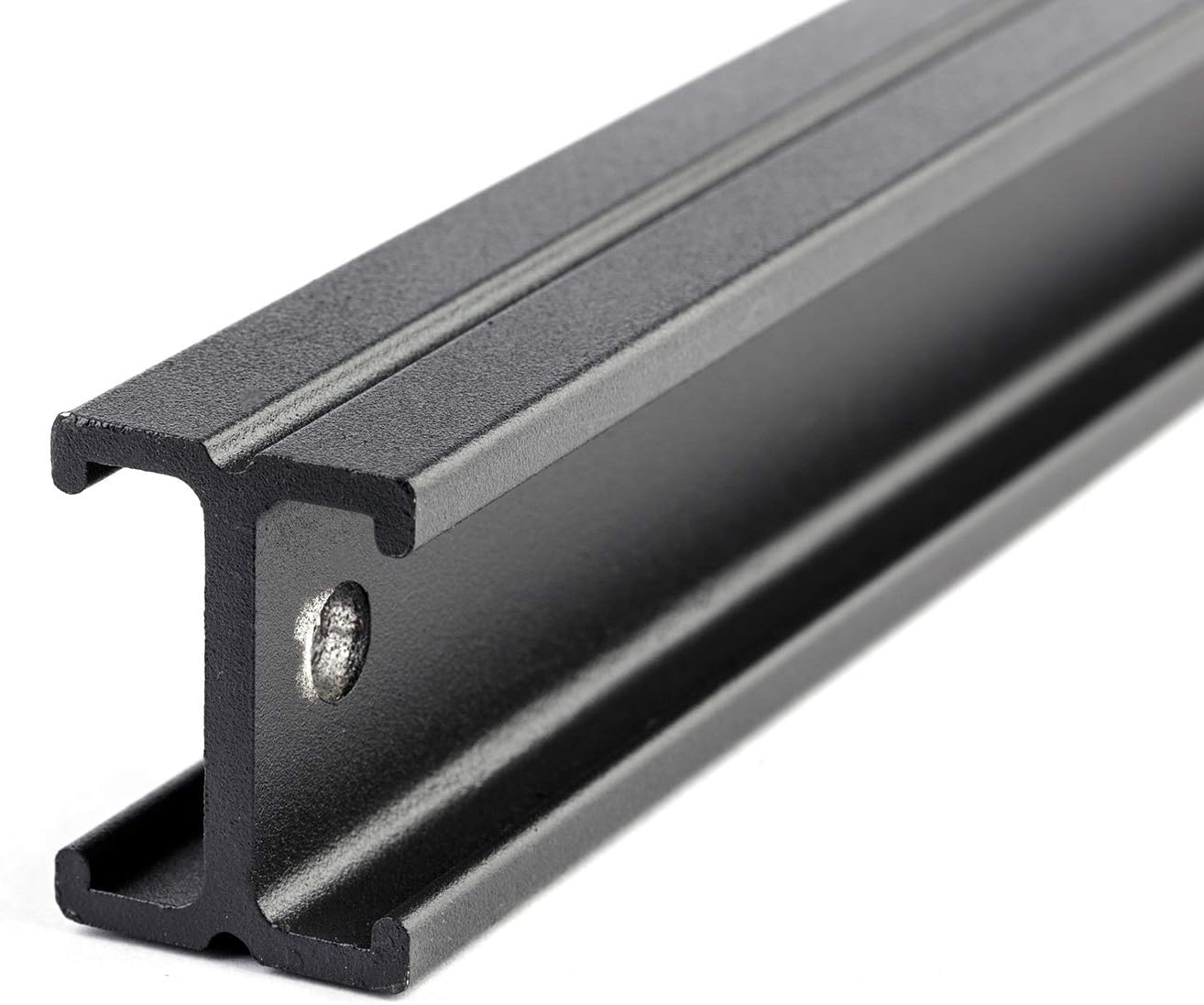 DATOUBOSS Binario singolo da 1 m per sistema di scorrimento a soffitto – guida fissa a forma di H per ampliare i sistemi di illuminazione pantografo, lega di alluminio, nero
