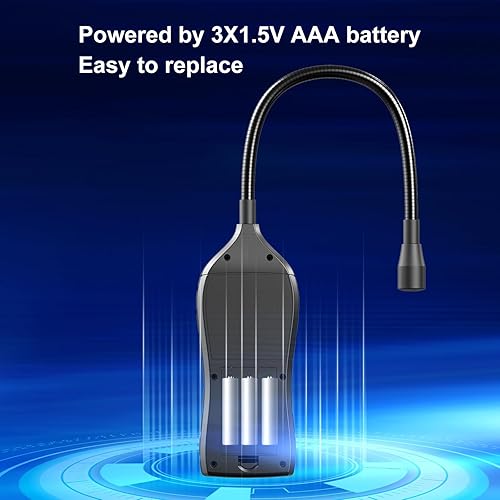 Miniatura 7 de Detector de fugas de gas para gas natural, GNL, GLP, pantalla de lectura de concentración en tiempo real, rastreador de fugas de gas combustible