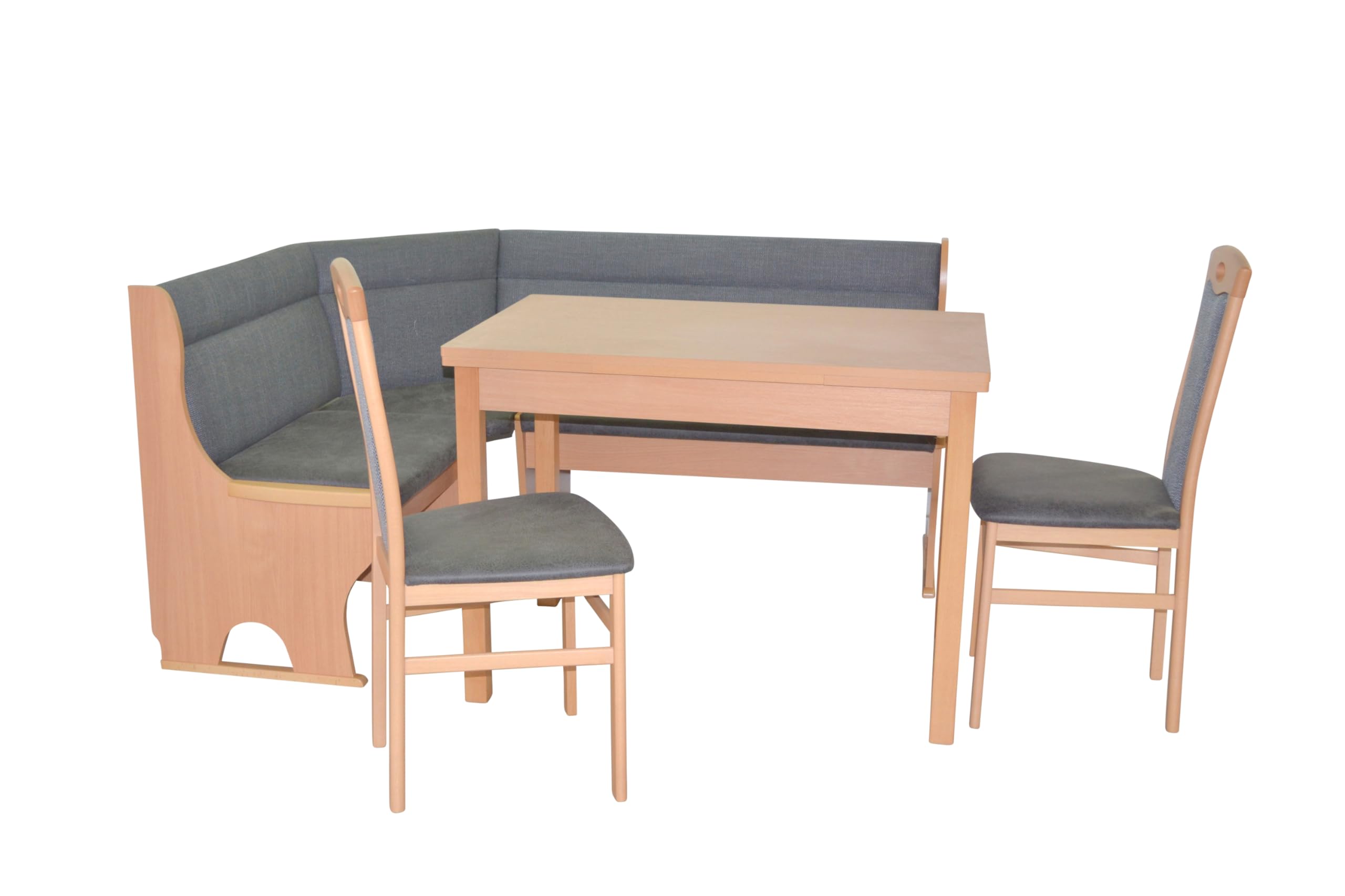 Eckbankgruppe (4teilig) Caro I buche/anthrazit