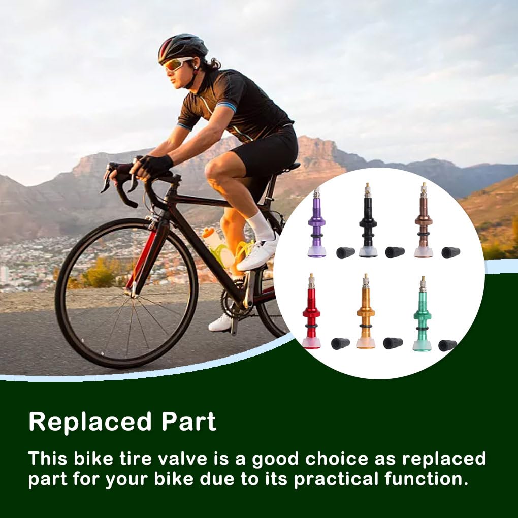 Set di 10 valvole per pneumatici fai da te accessori per ciclismo artigianato nucleo ruota ugello in metallo mini dimensioni pratica installazione tubeless stelo verde