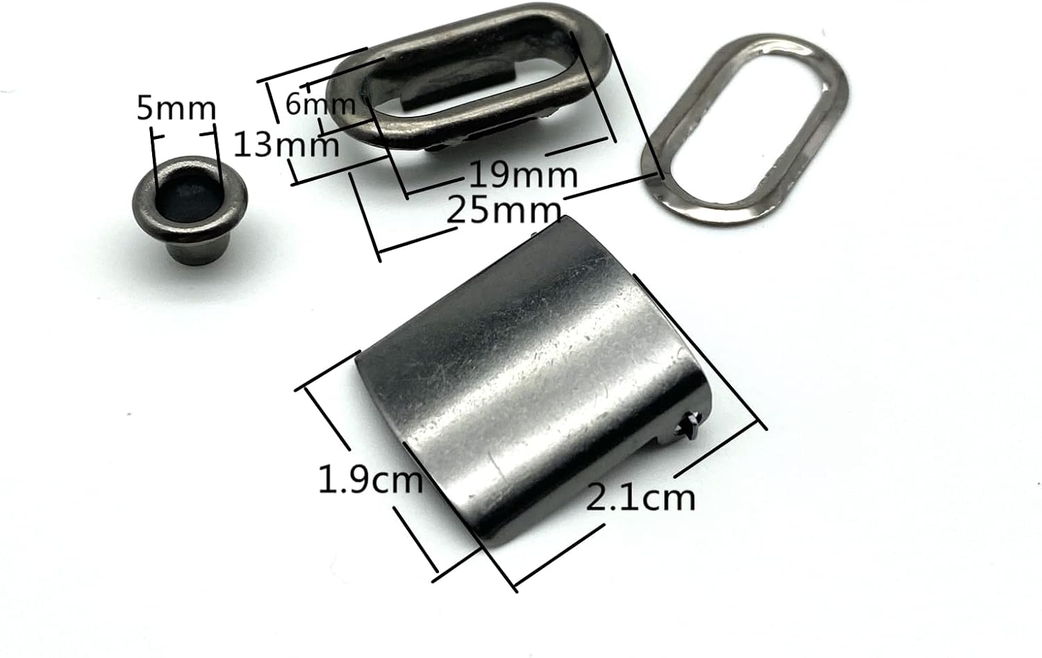 3/4" baseball Hat Cap Buckle Strap Clasp Clip Adjustment Buckle closures with Eyelet Grommet for cap repair