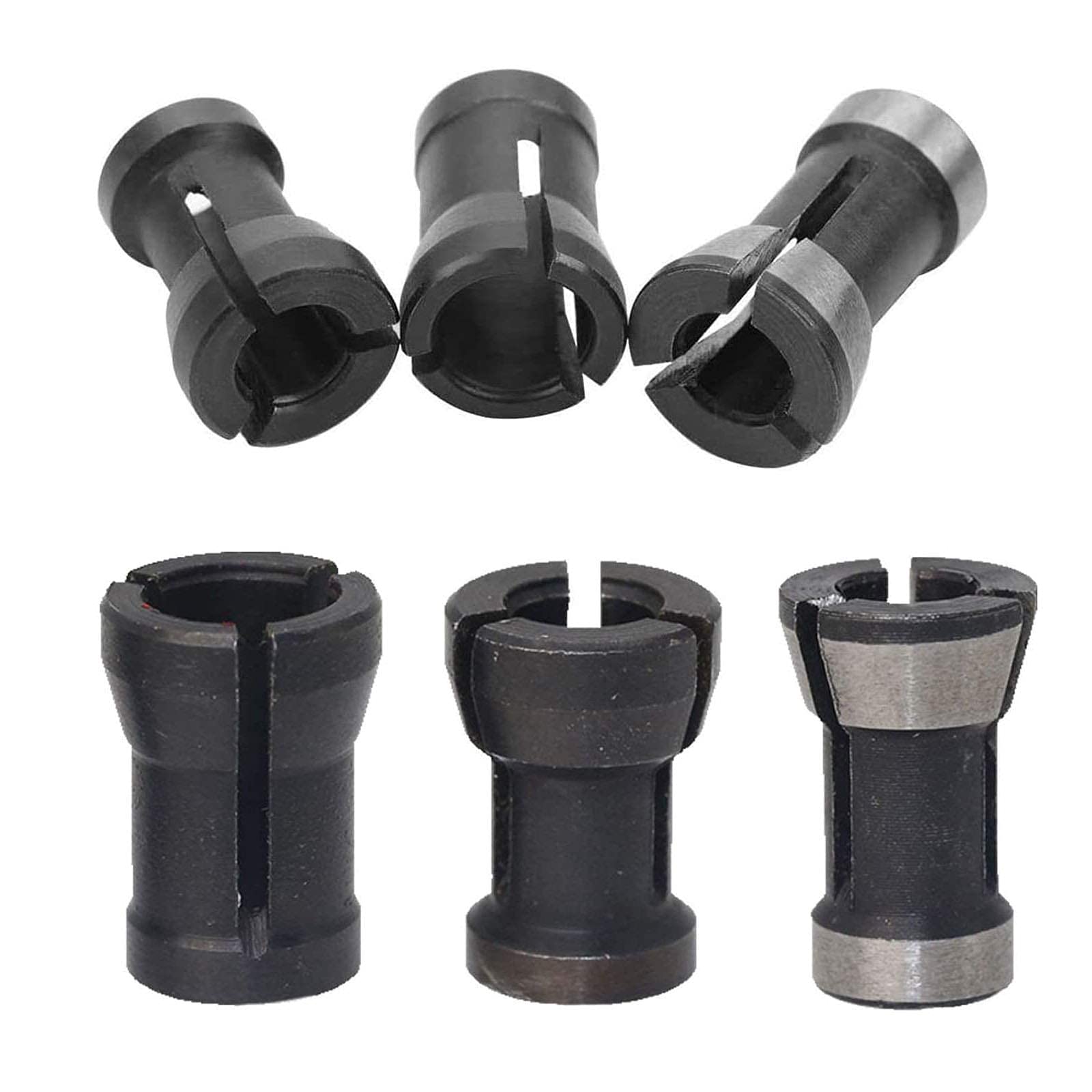 6 Pinze Per Fresa In Acciaio - Adattatori 6/6.35/8 Mm Per Lavorazione Legno - Foto 11