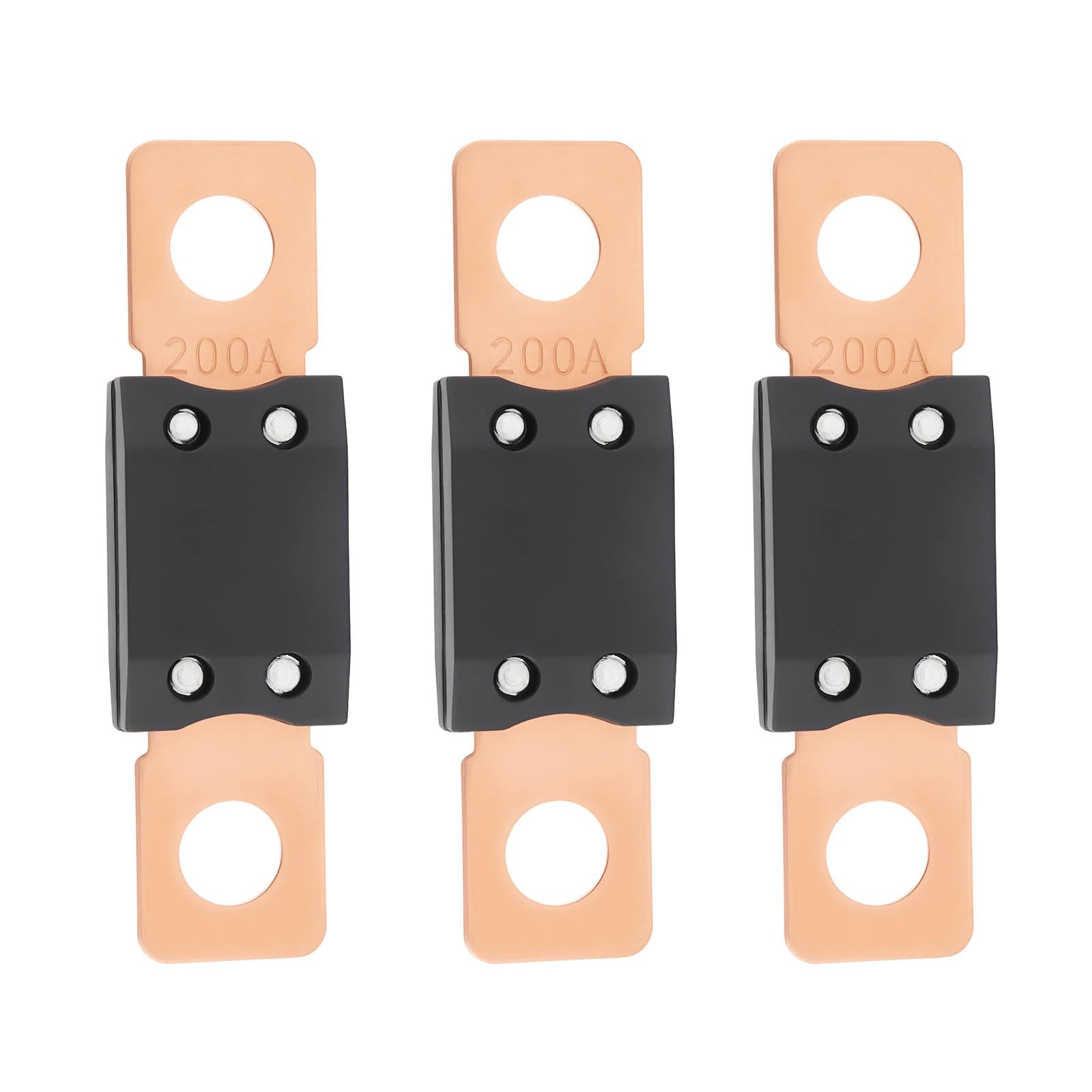 MechPort 3pcs Compatible with MEGA Style Golf Cart Fuses 200A 32V DC Compatible with EZGO Compatible with Yamaha